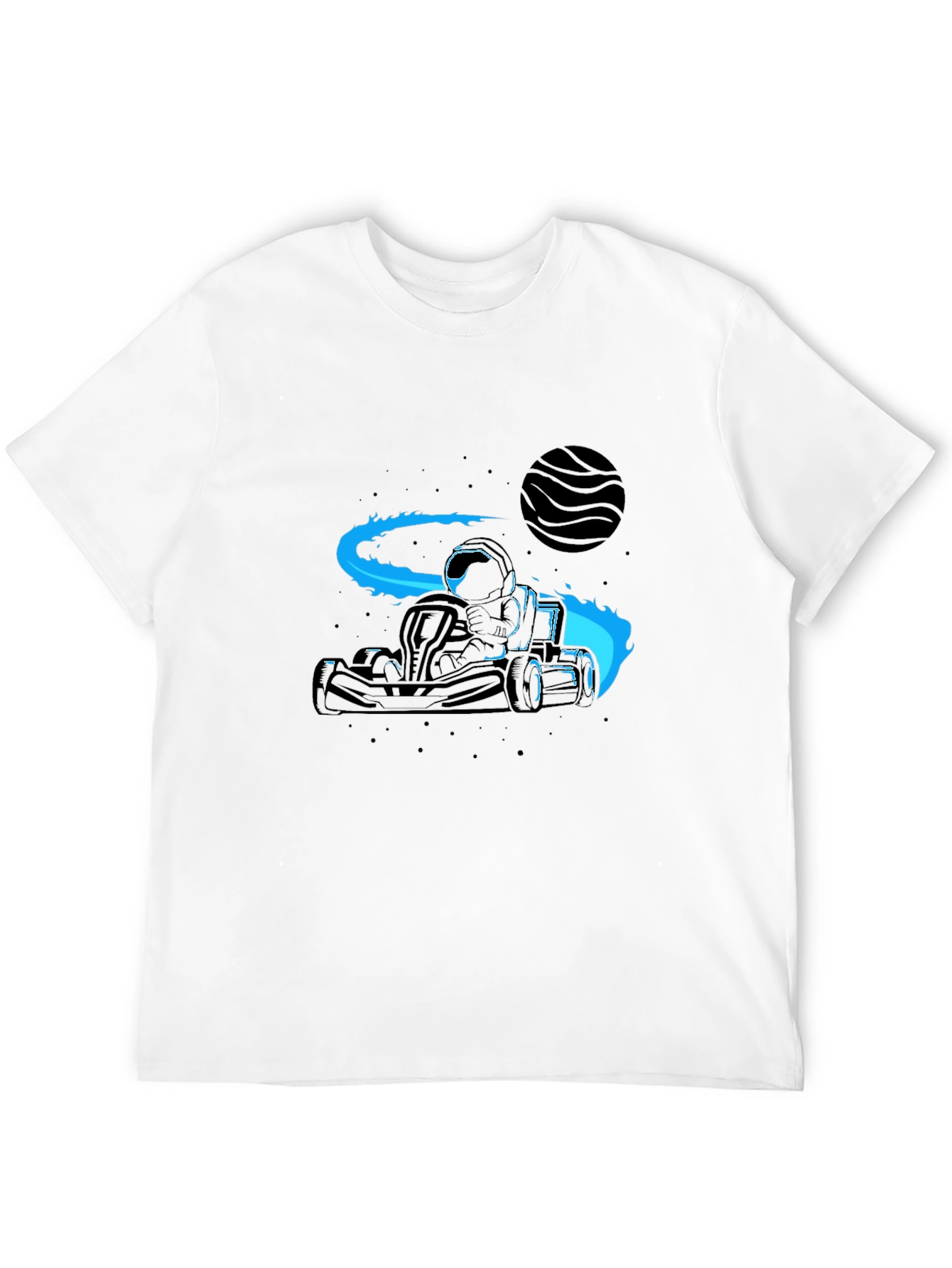 Astronaut Go-Kart T-Shirt - Black Graphic Tee