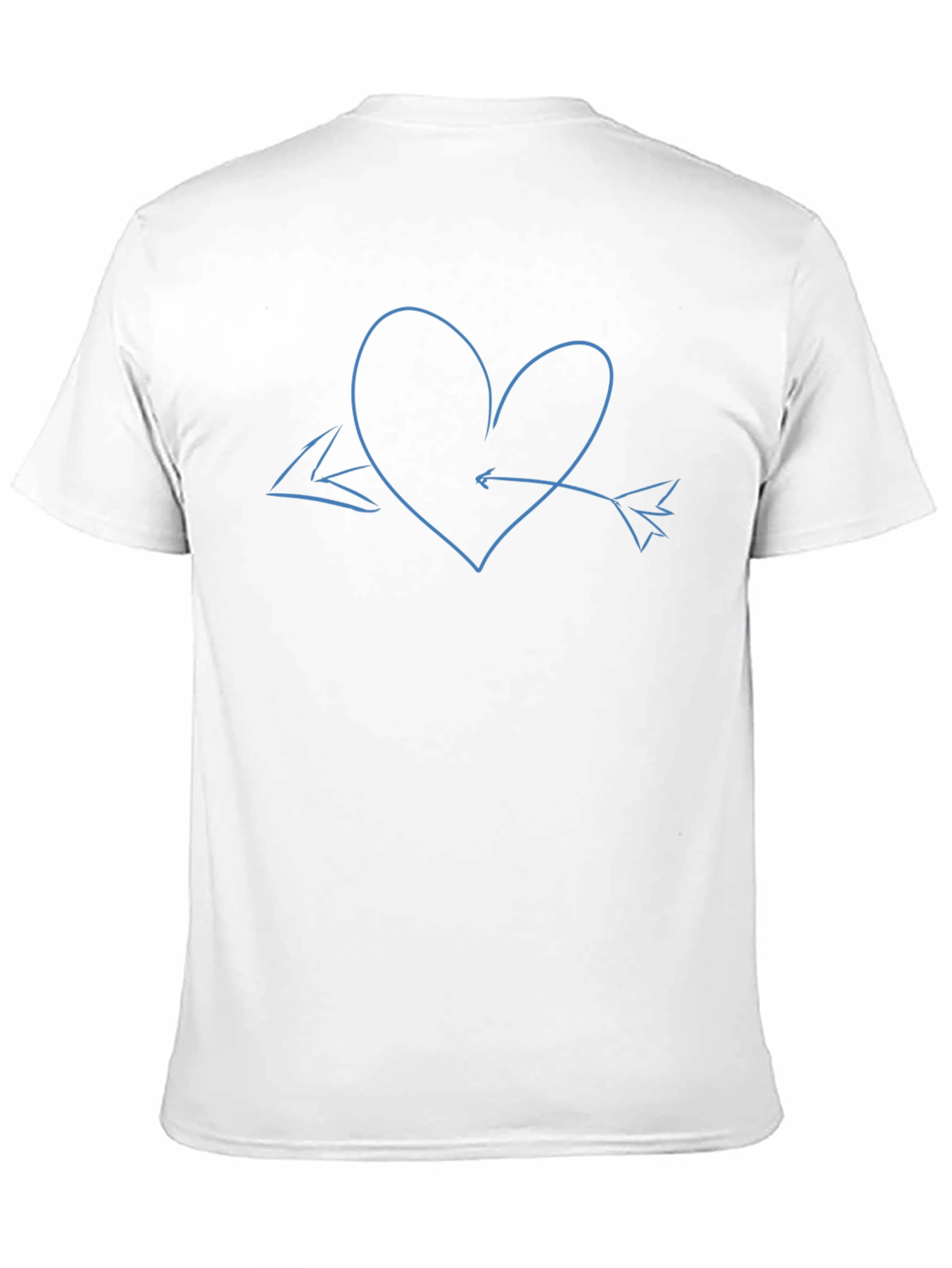 Heart Arrow Graphic Tee - Soft Black Cotton T-Shirt