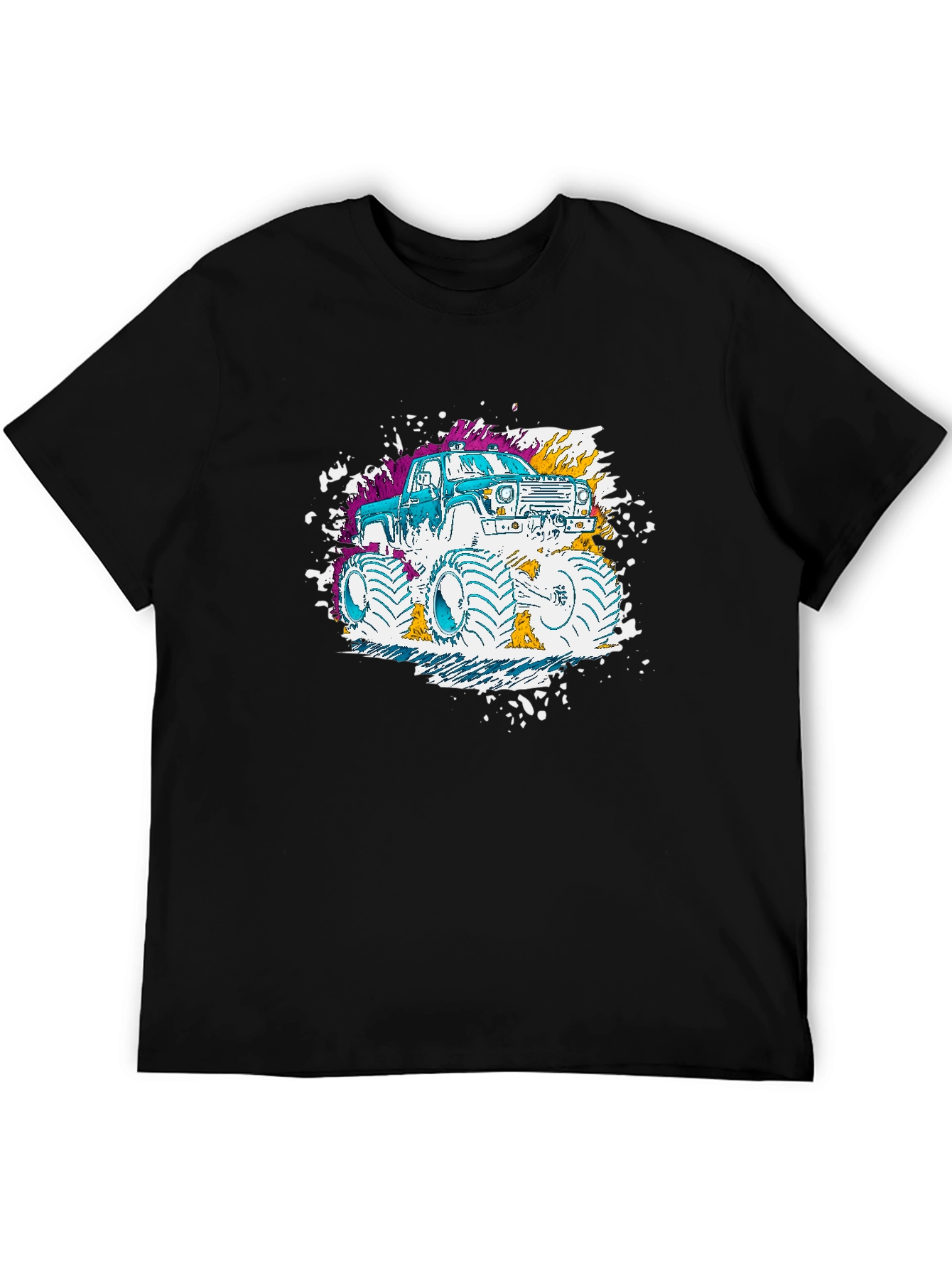 Monster Truck Graphic T-Shirt - Black