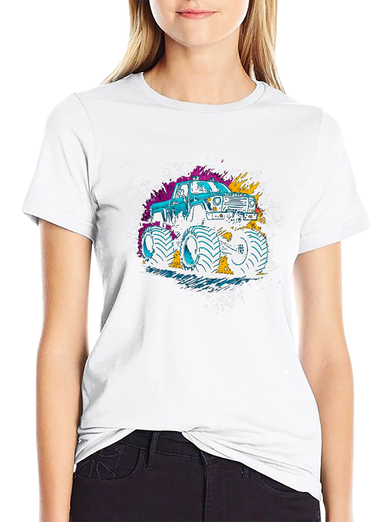 Monster Truck Graphic T-Shirt - Black