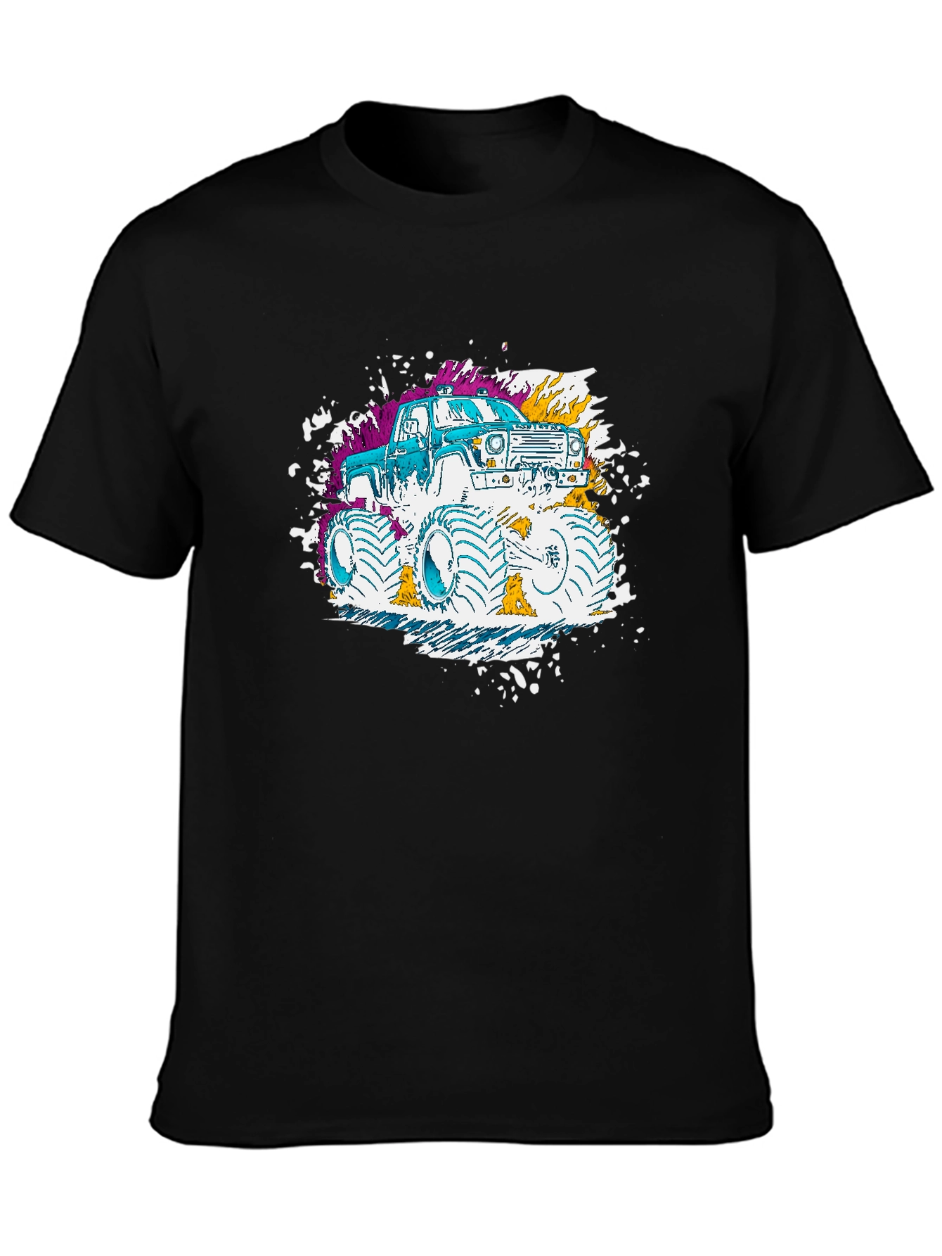 Monster Truck Graphic T-Shirt - Black