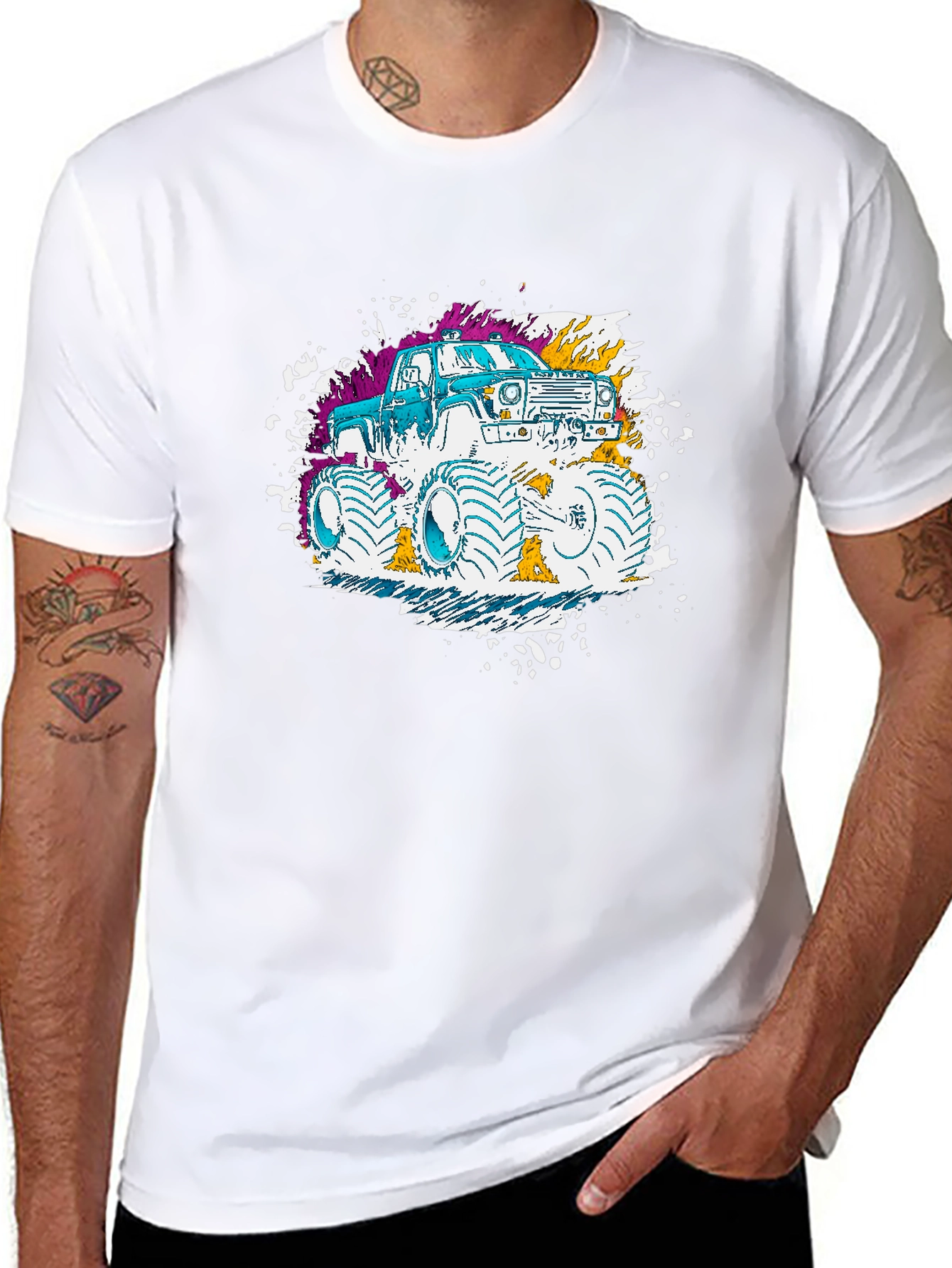 Monster Truck Graphic T-Shirt - Black