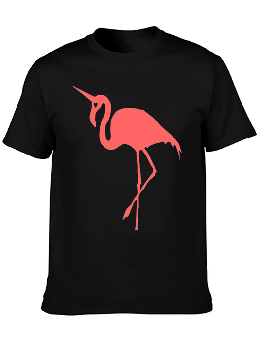 Unicorn Flamingo Graphic Tee - Trendy Black Shirt