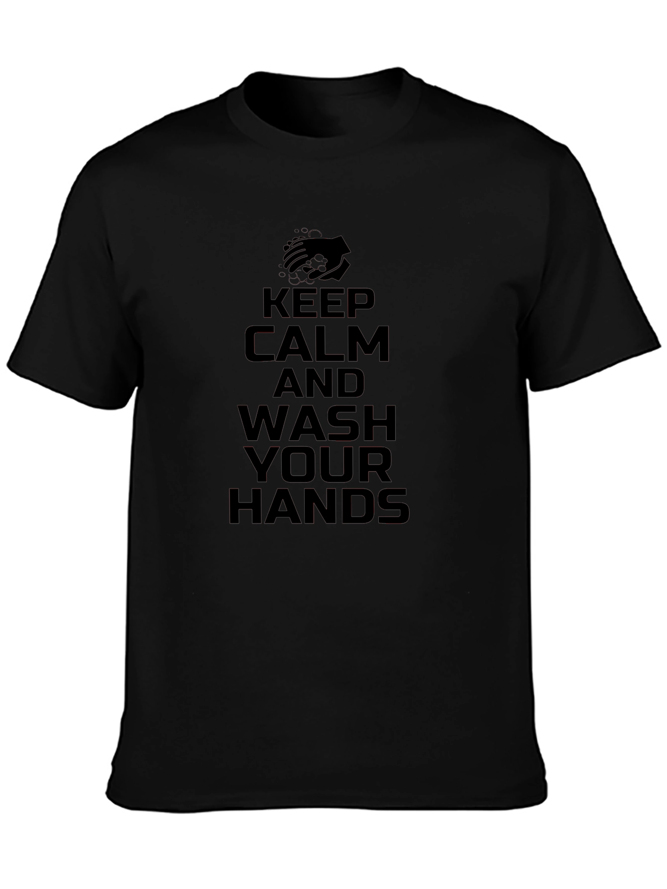 Keep Calm Wash Hands Graphic T-Shirt