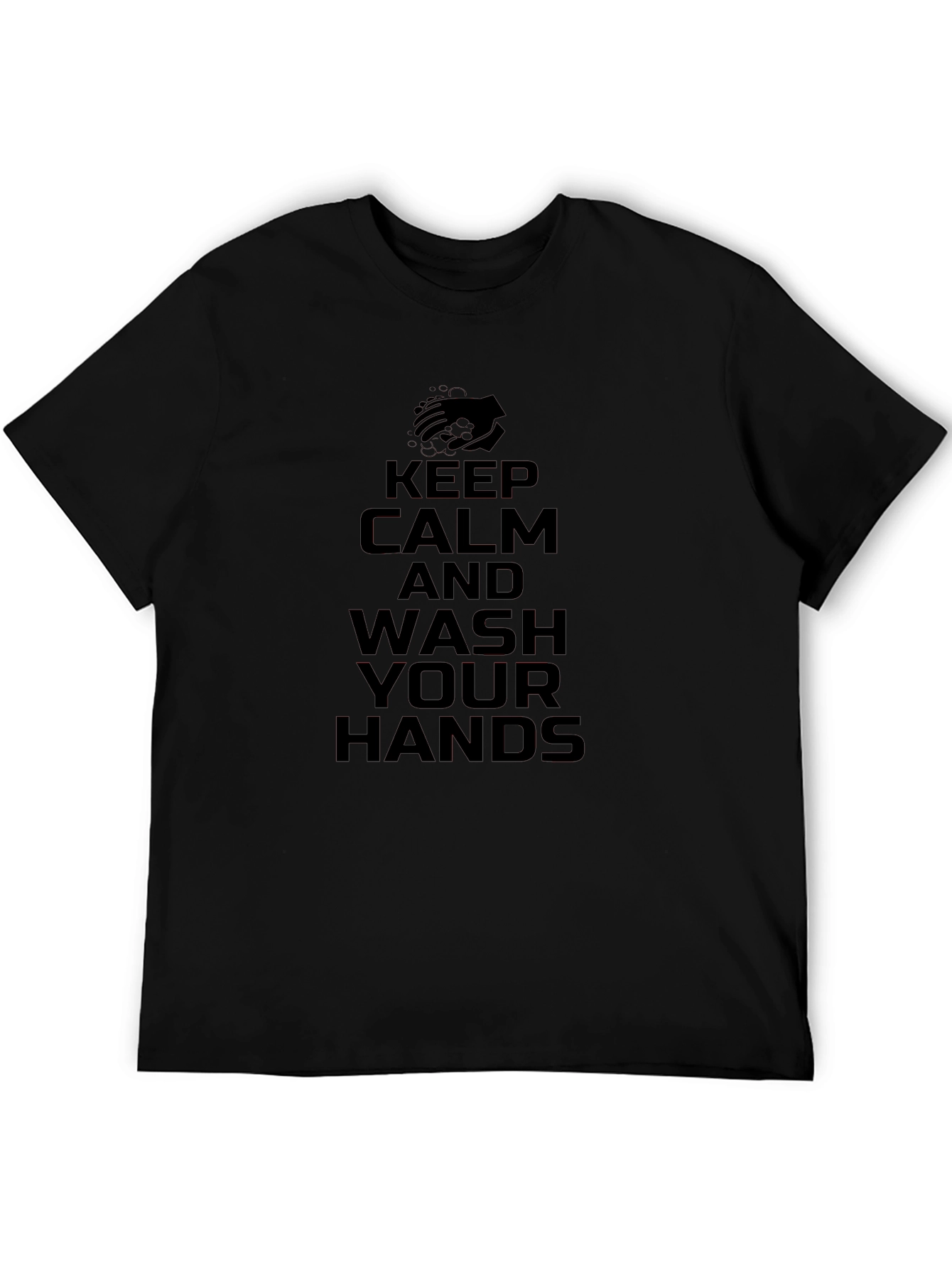 Keep Calm Wash Hands Graphic T-Shirt