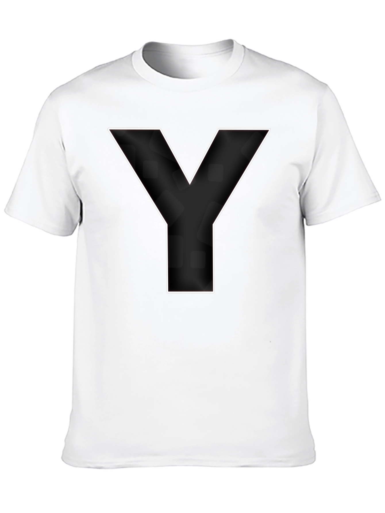 Bold Initial Y Graphic Tee - Classic Black
