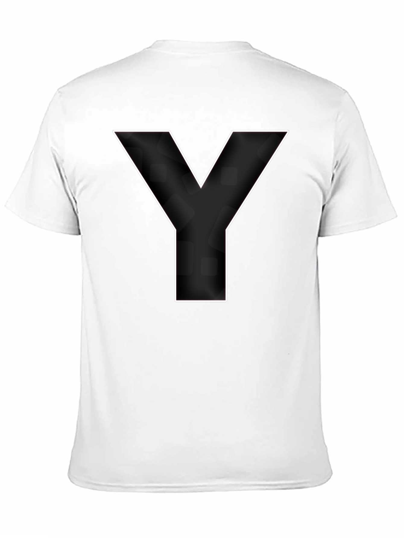 Bold Initial Y Graphic Tee - Classic Black