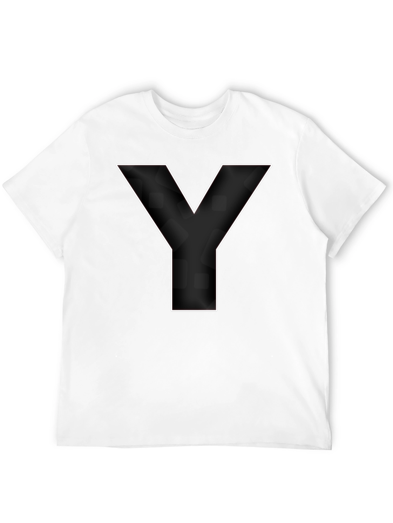 Bold Initial Y Graphic Tee - Classic Black
