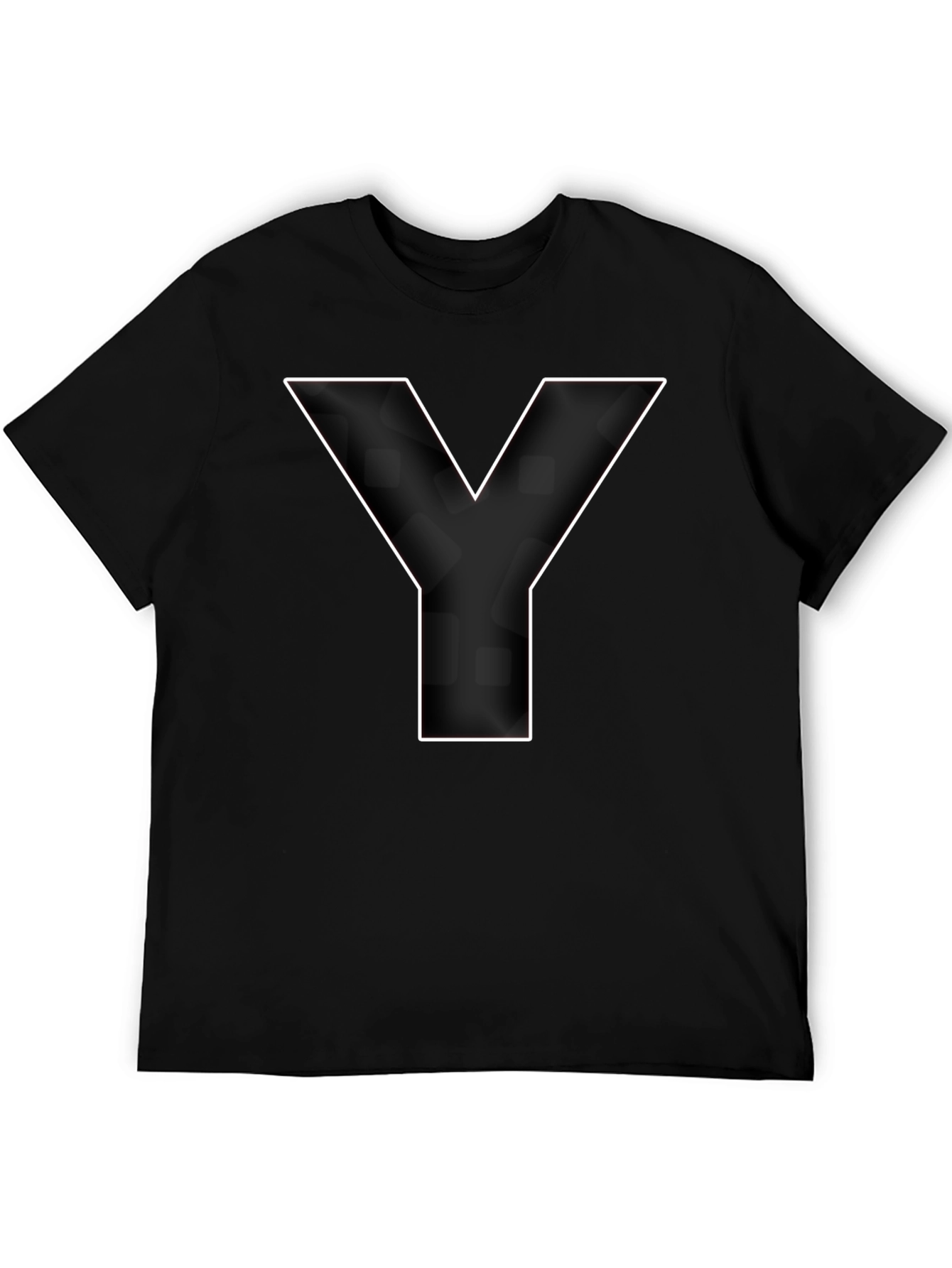 Bold Initial Y Graphic Tee - Classic Black