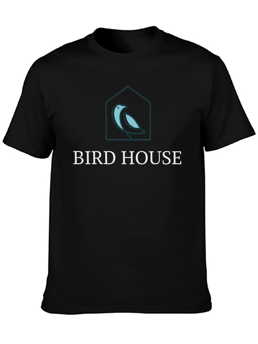 Bird House Graphic Black T-Shirt