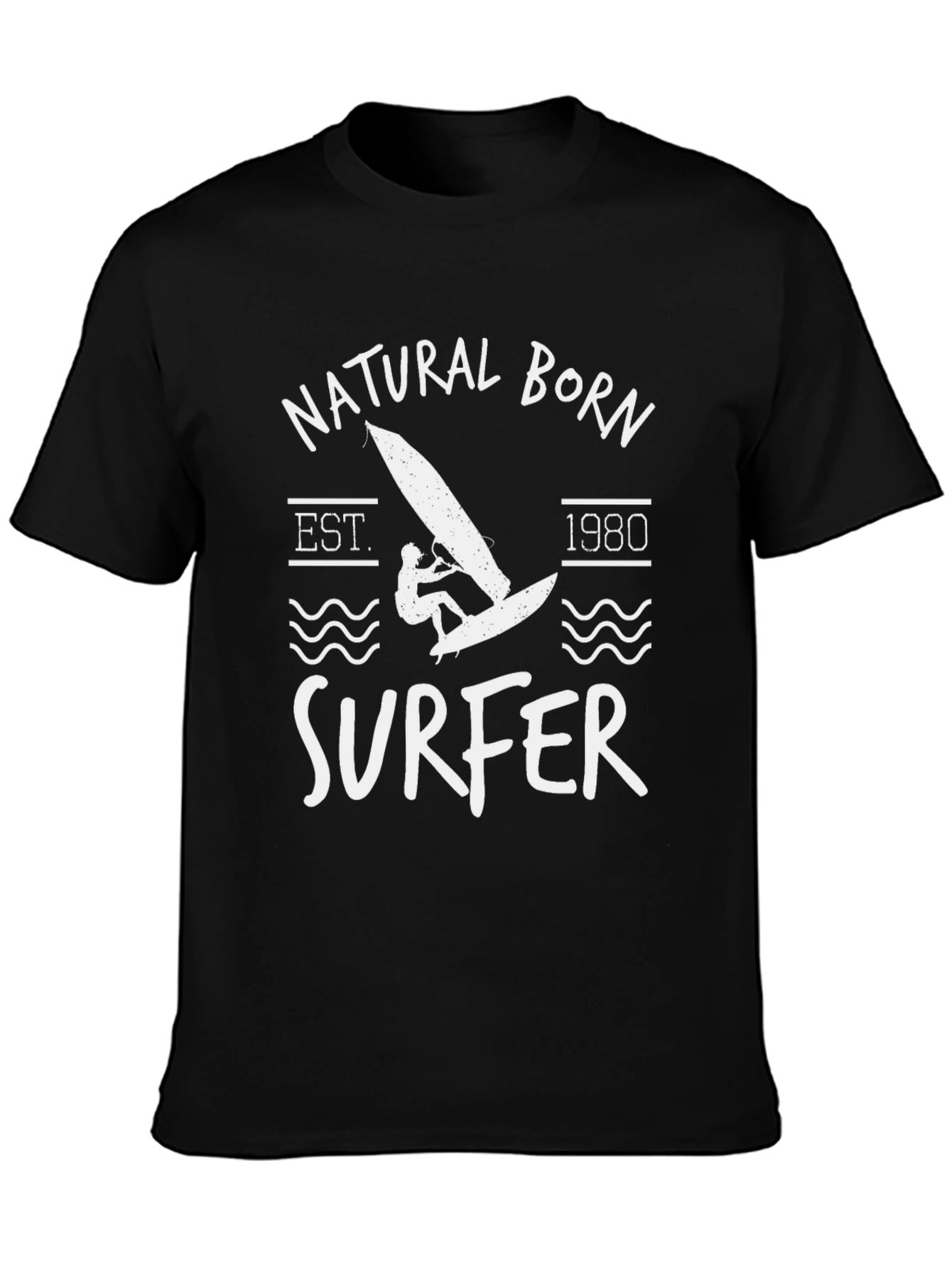 Natural Born Surfer T-Shirt Est. 1980 Surfing Tee