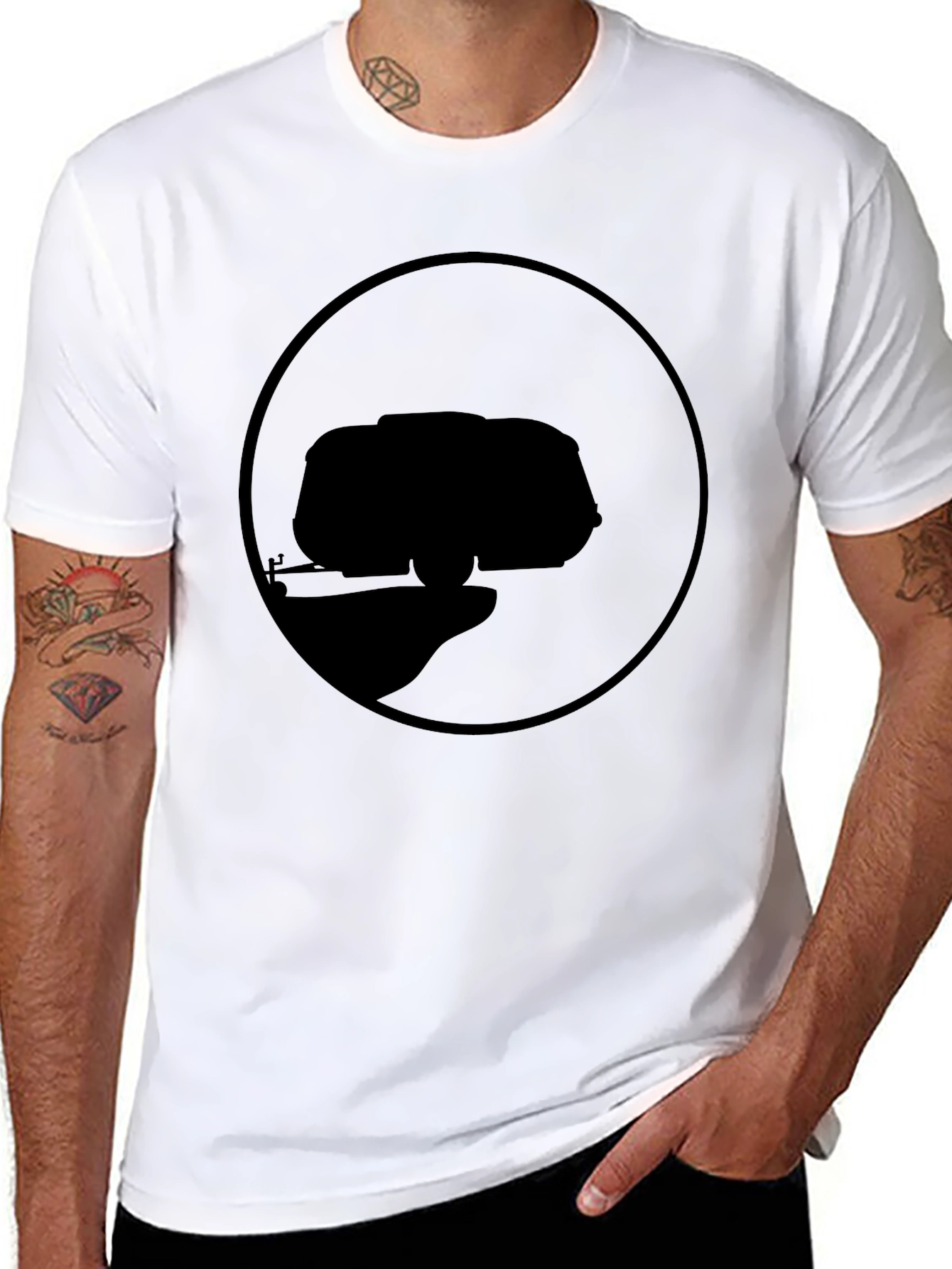 Abstract Black Graphic Tee