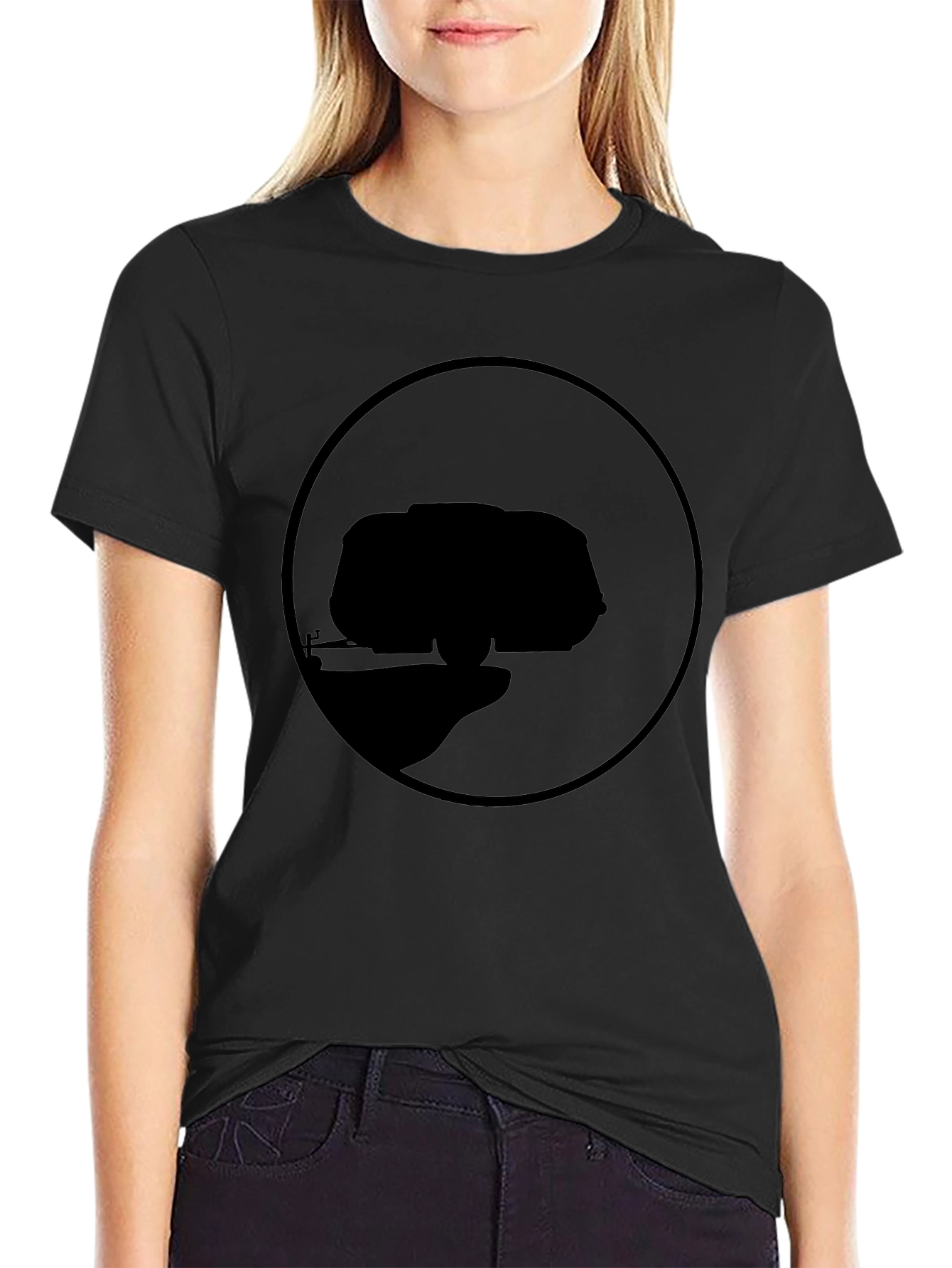 Abstract Black Graphic Tee
