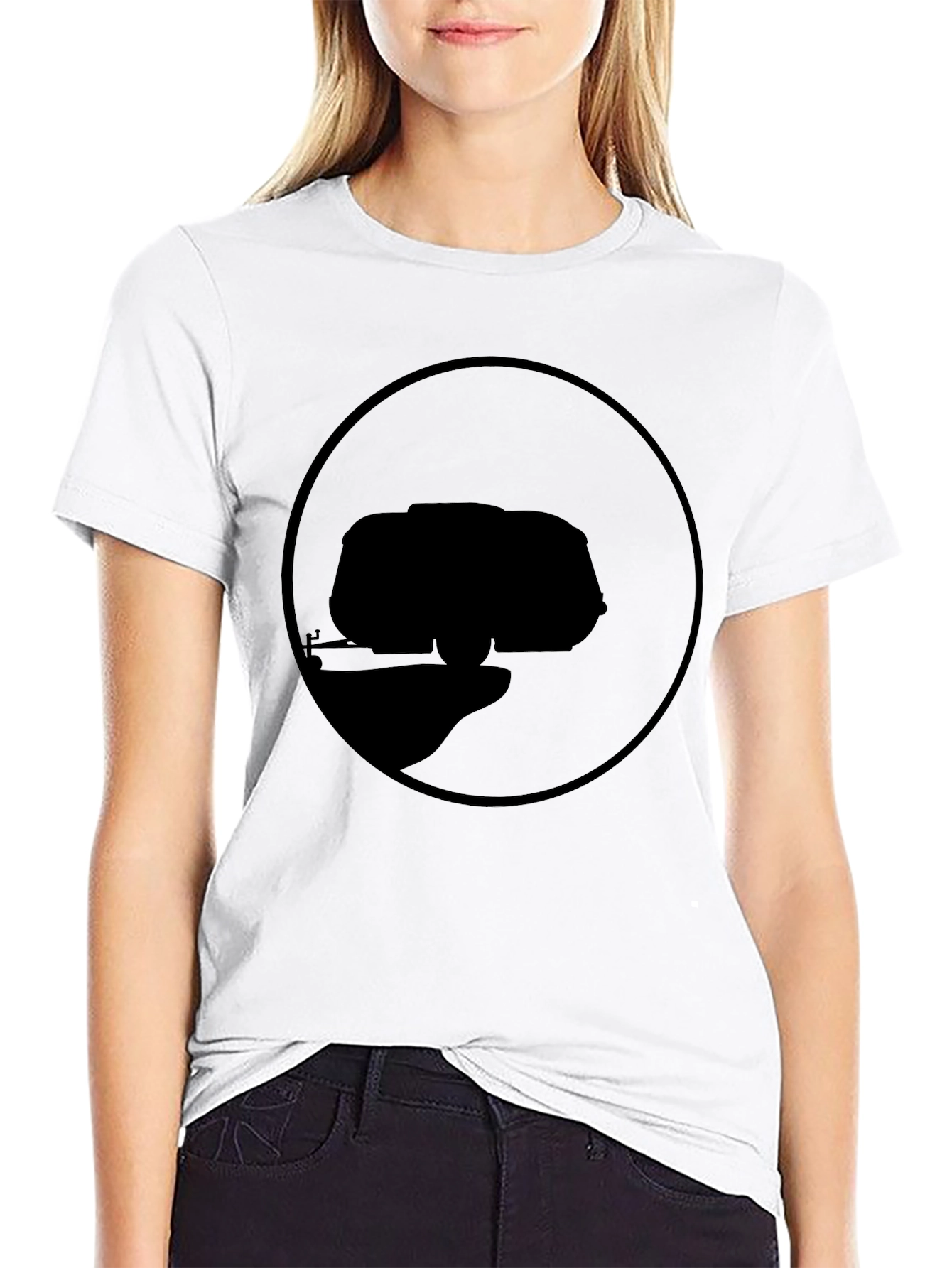 Abstract Black Graphic Tee
