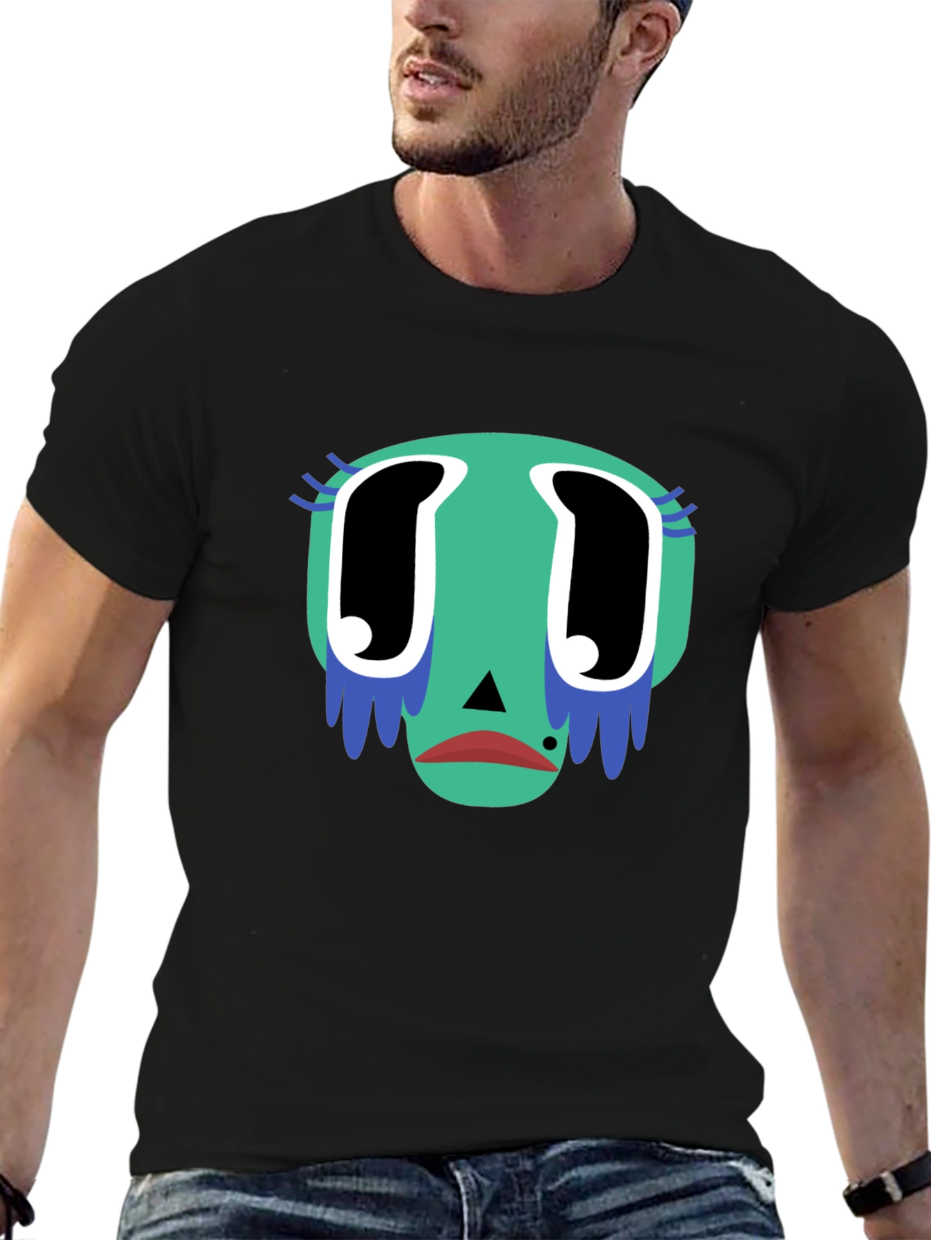 Sad Graphic Tee - Unique Art T-Shirt