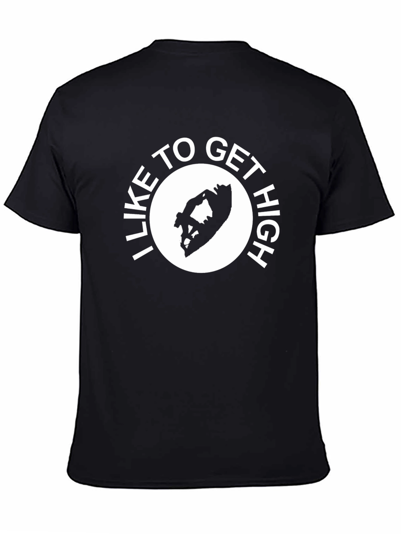 I Like to Get High Graphic T-Shirt - Black