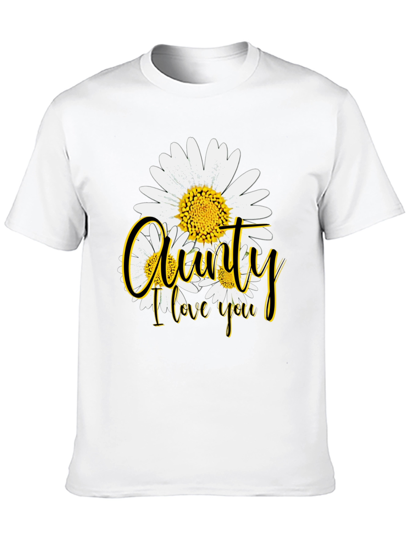 Aunty I Love You Floral Graphic T-Shirt