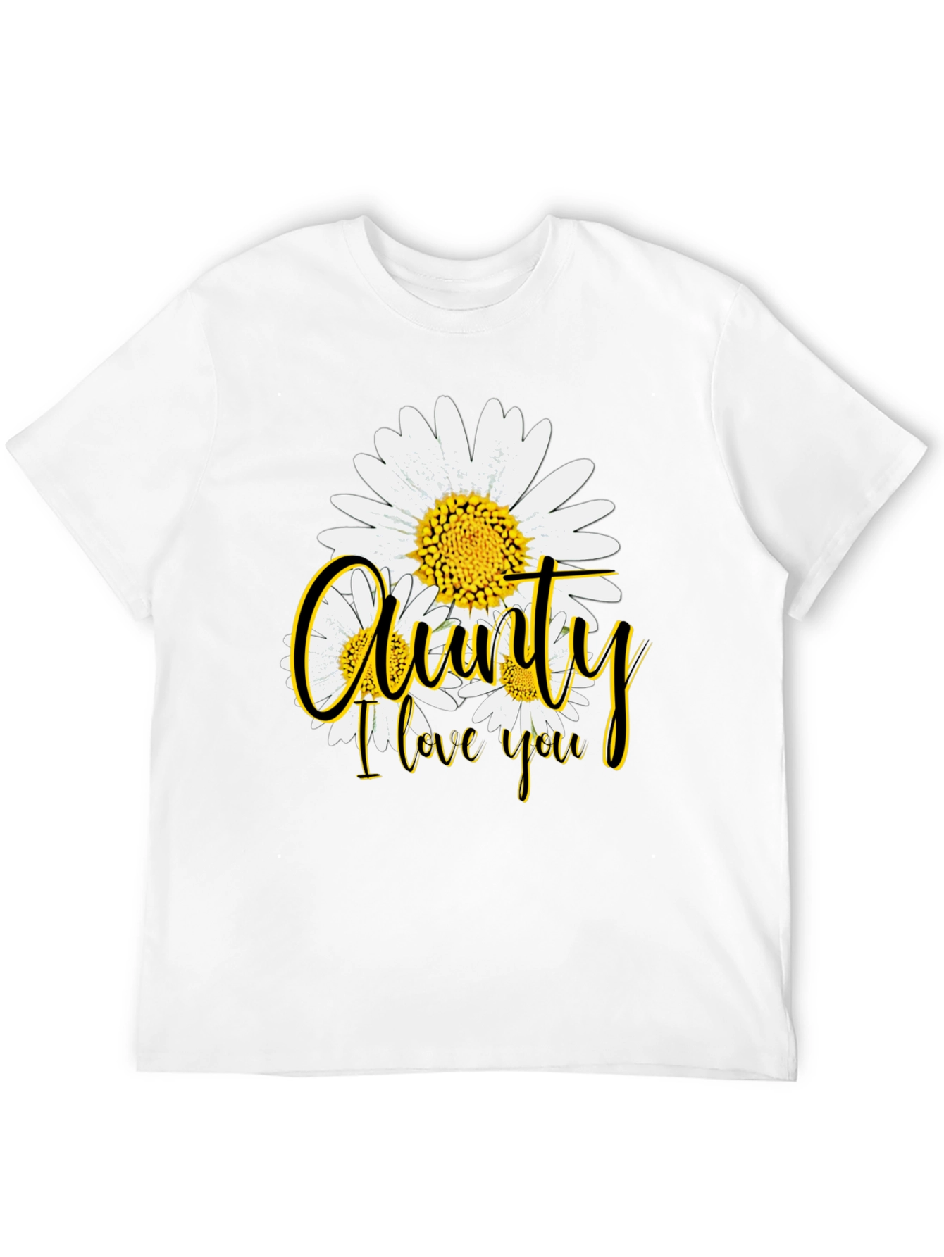 Aunty I Love You Floral Graphic T-Shirt