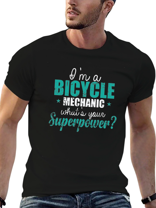 Bicycle Mechanic Superpower T-Shirt - Funny Tee for Bike Lovers