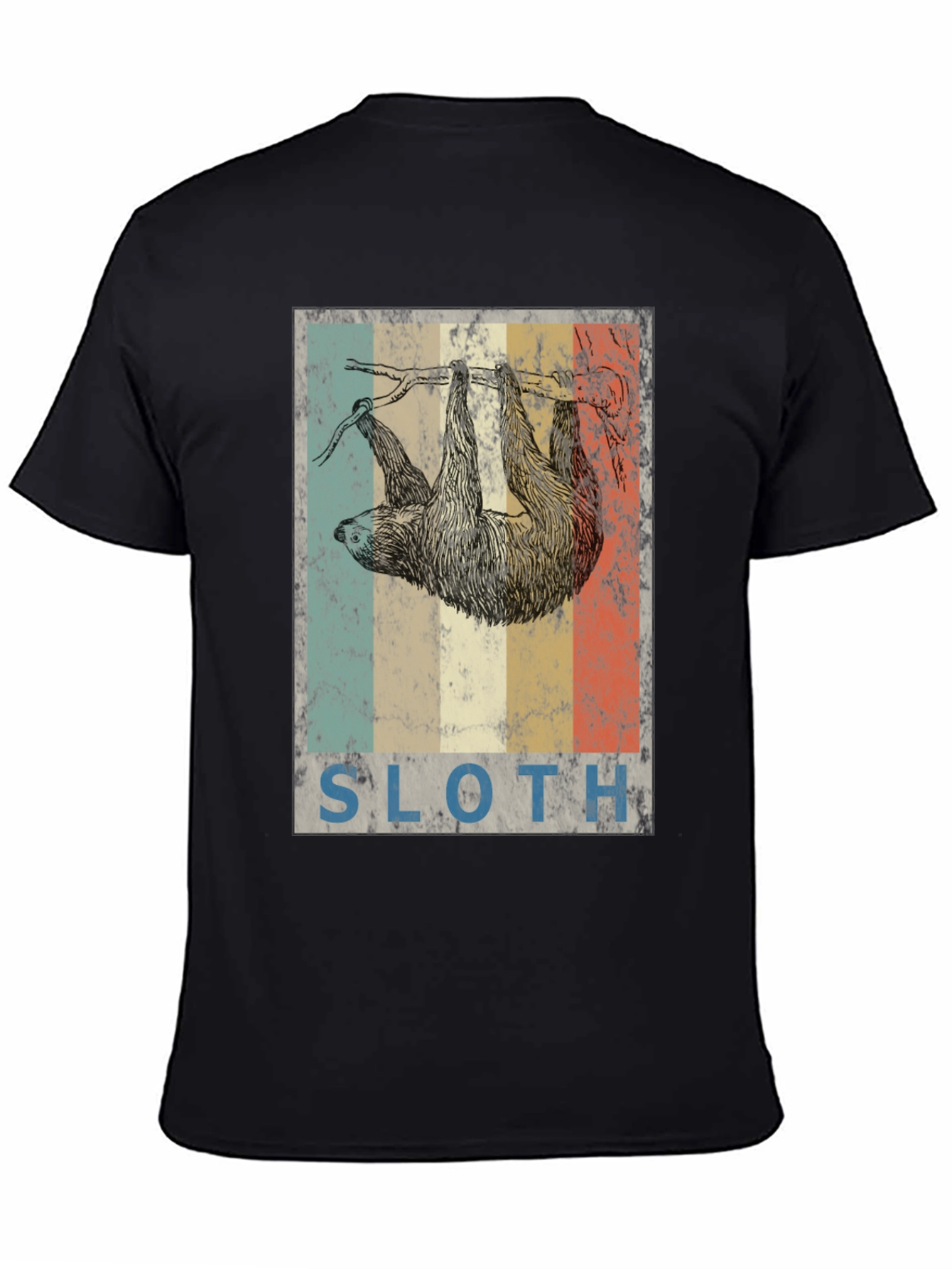 Retro Sloth Graphic T-Shirt - Cute Animal Tee