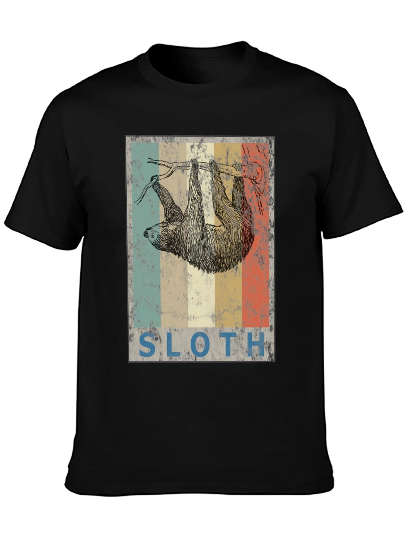 Retro Sloth Graphic T-Shirt - Cute Animal Tee