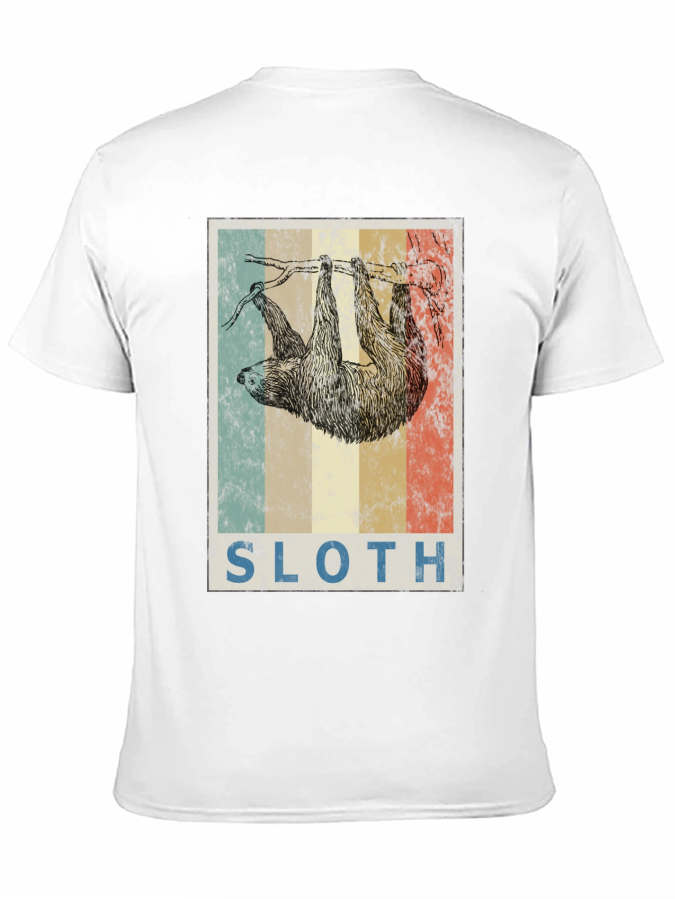 Retro Sloth Graphic T-Shirt - Cute Animal Tee