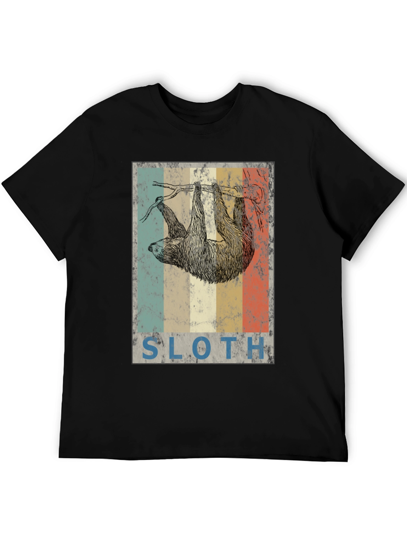 Retro Sloth Graphic T-Shirt - Cute Animal Tee