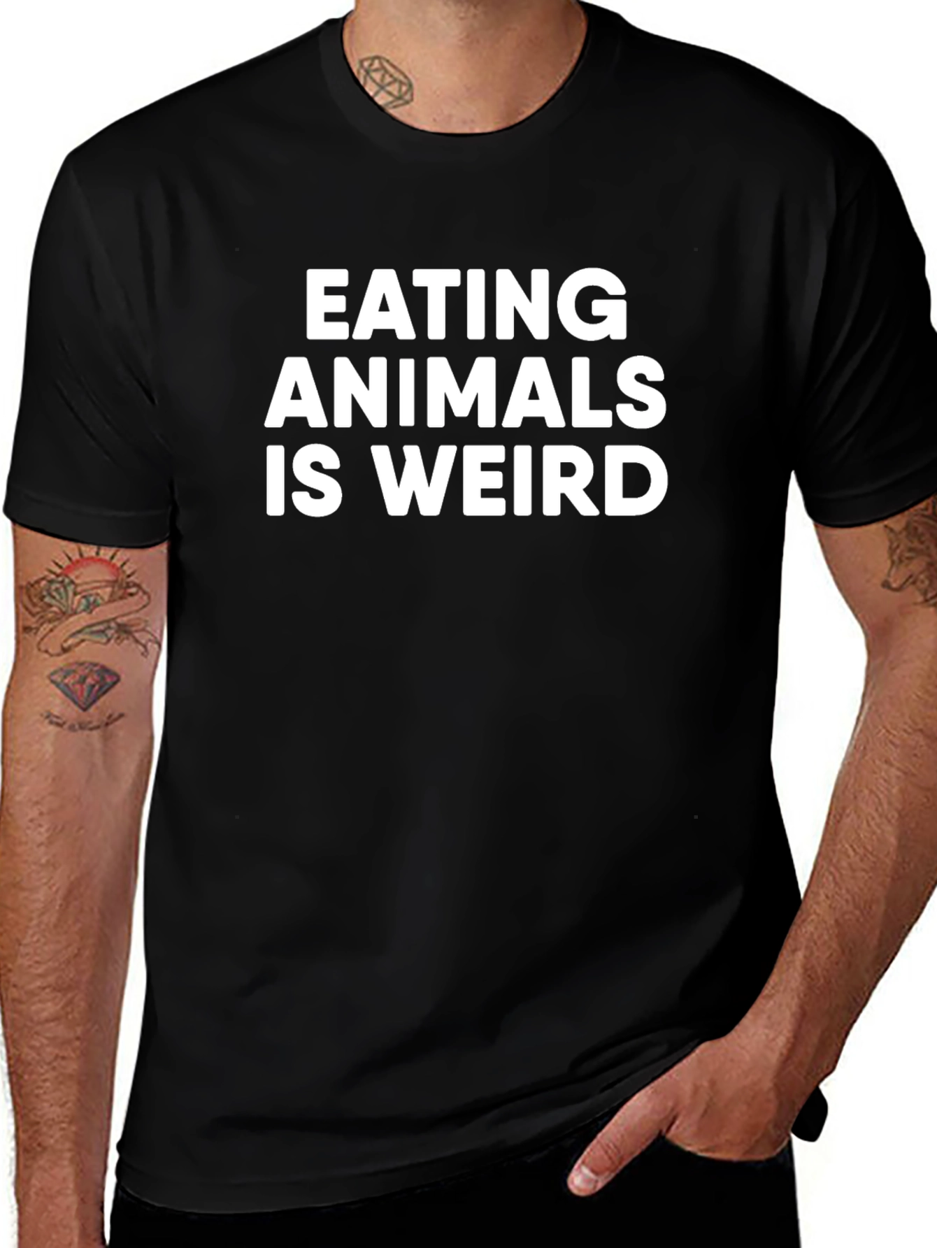 Eating Animals Is Weird - Statement T-Shirt