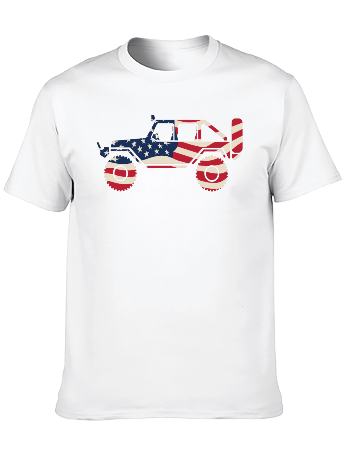 Patriotic Jeep Graphic Tee - Black