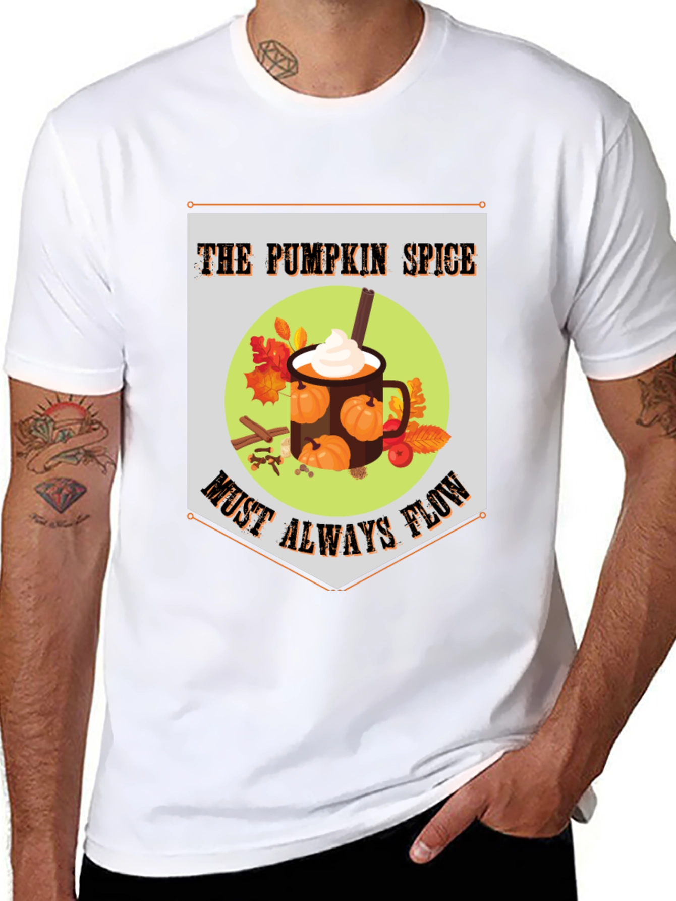 Pumpkin Spice Flow T-Shirt - Autumnal Comfort