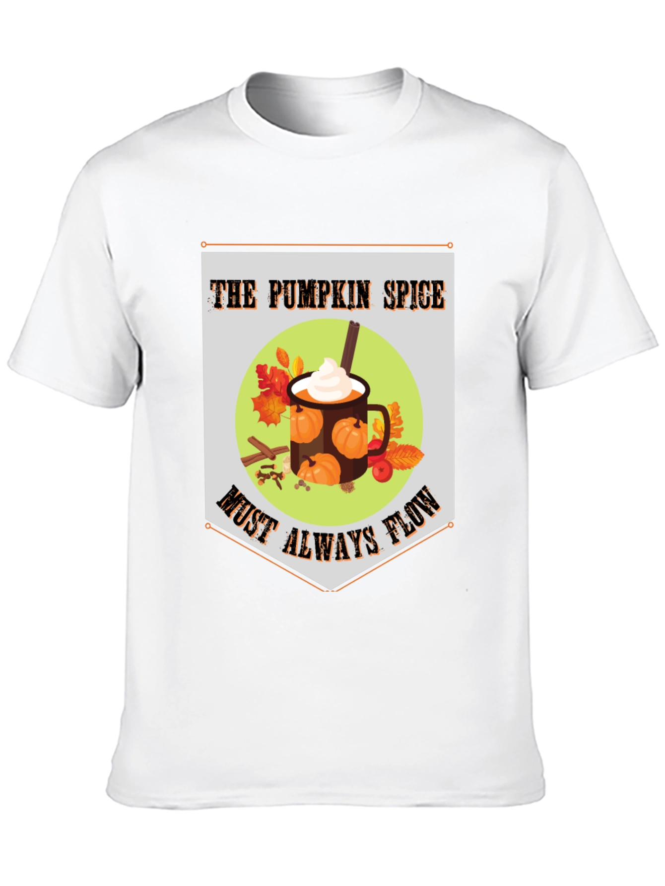 Pumpkin Spice Flow T-Shirt - Autumnal Comfort