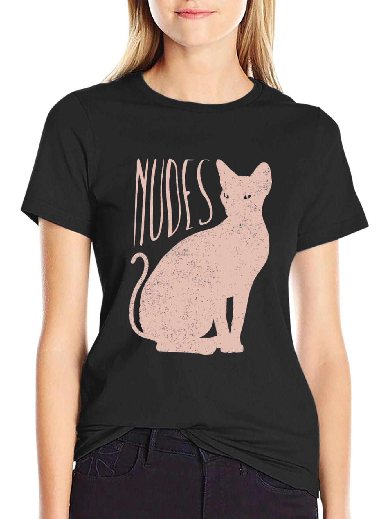 Nudes Cat Graphic Tee - Funny Unisex T-Shirt