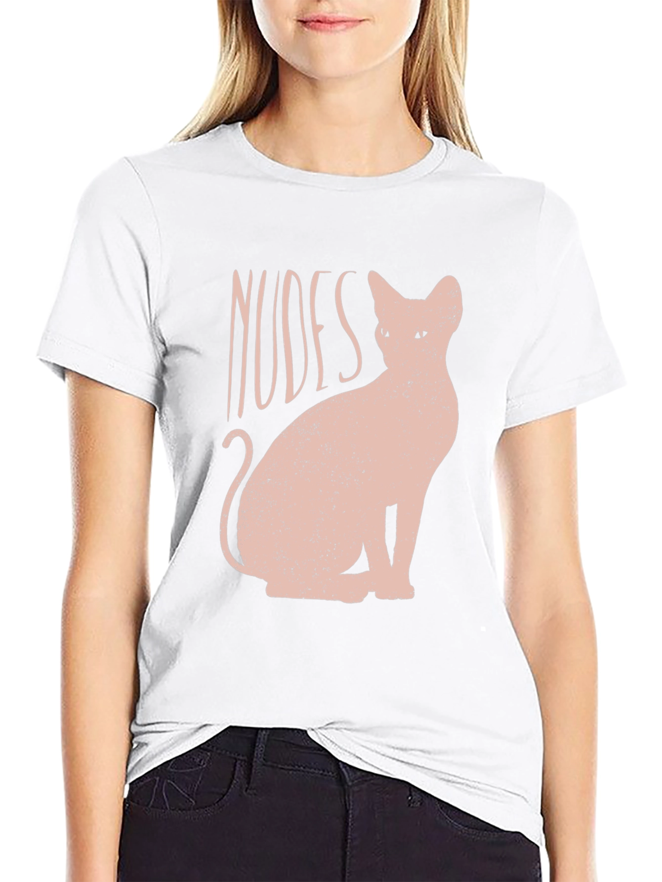 Nudes Cat Graphic Tee - Funny Unisex T-Shirt