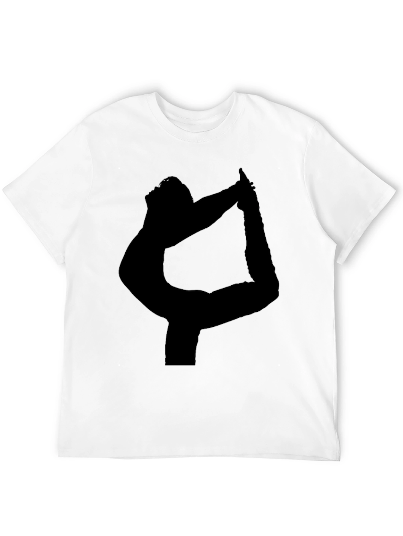 Yoga Silhouette Graphic Tee - Black Cotton T-Shirt