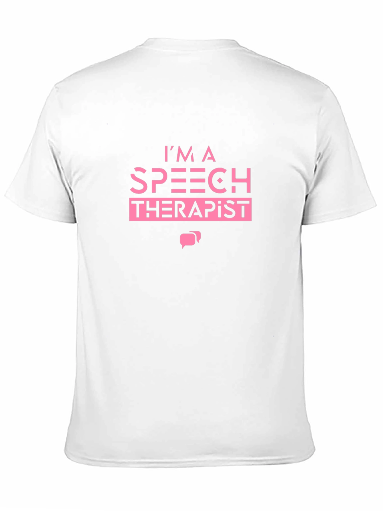 Speech Therapist Graphic T-Shirt Pink Text on Black