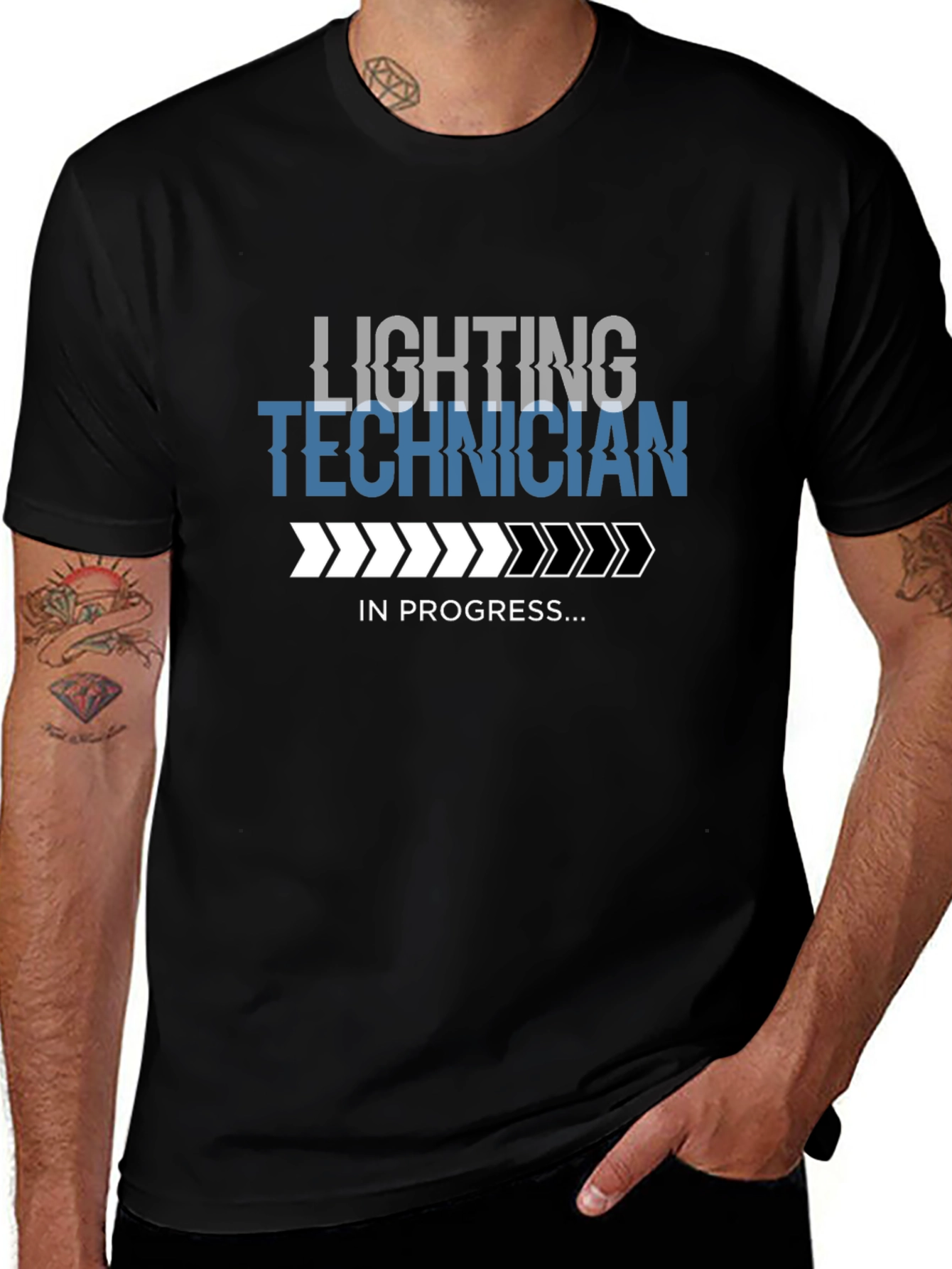 Lighting Technician T-Shirt - In Progress Design