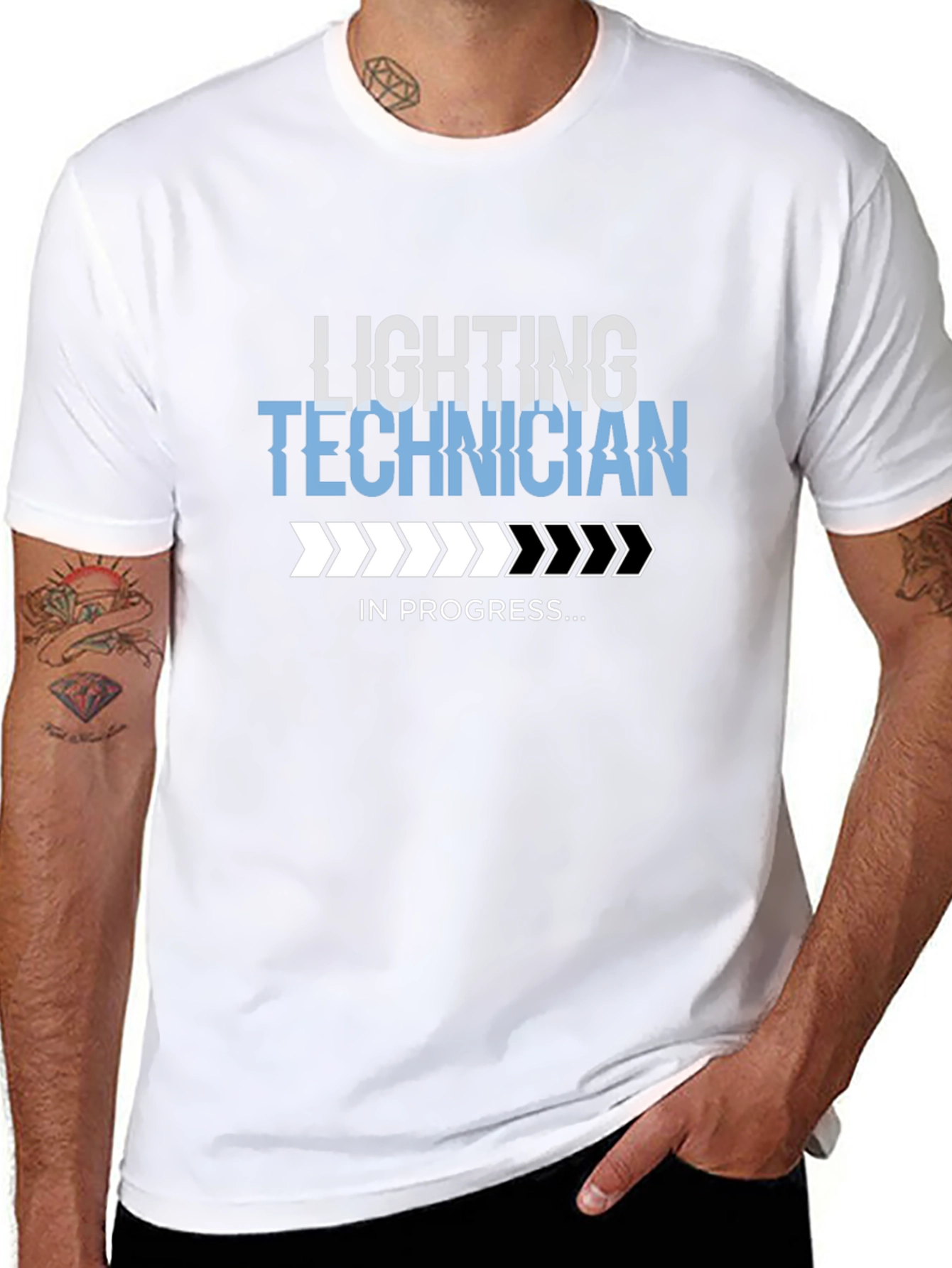 Lighting Technician T-Shirt - In Progress Design