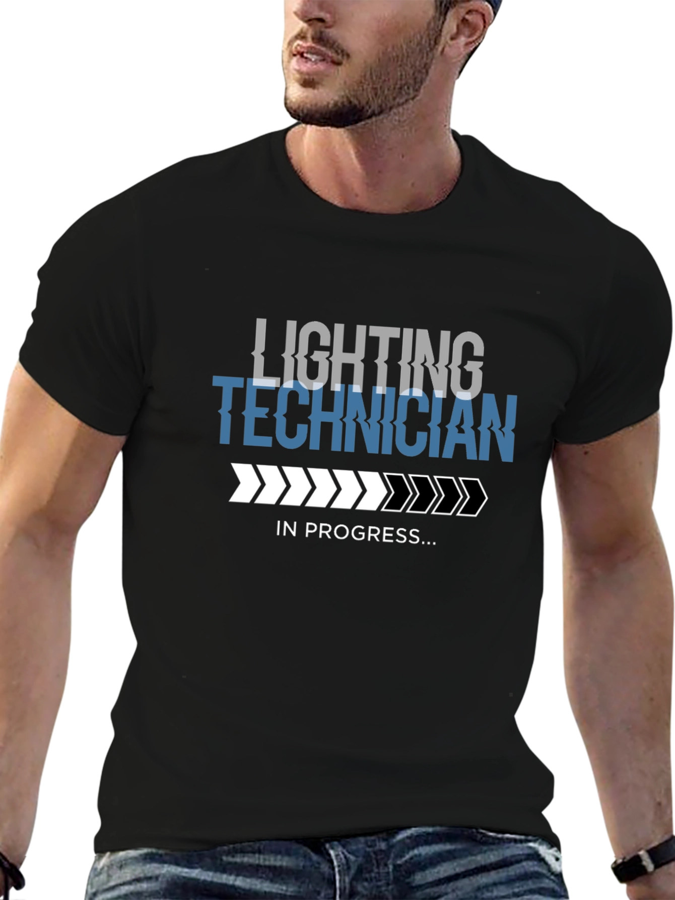 Lighting Technician T-Shirt - In Progress Design