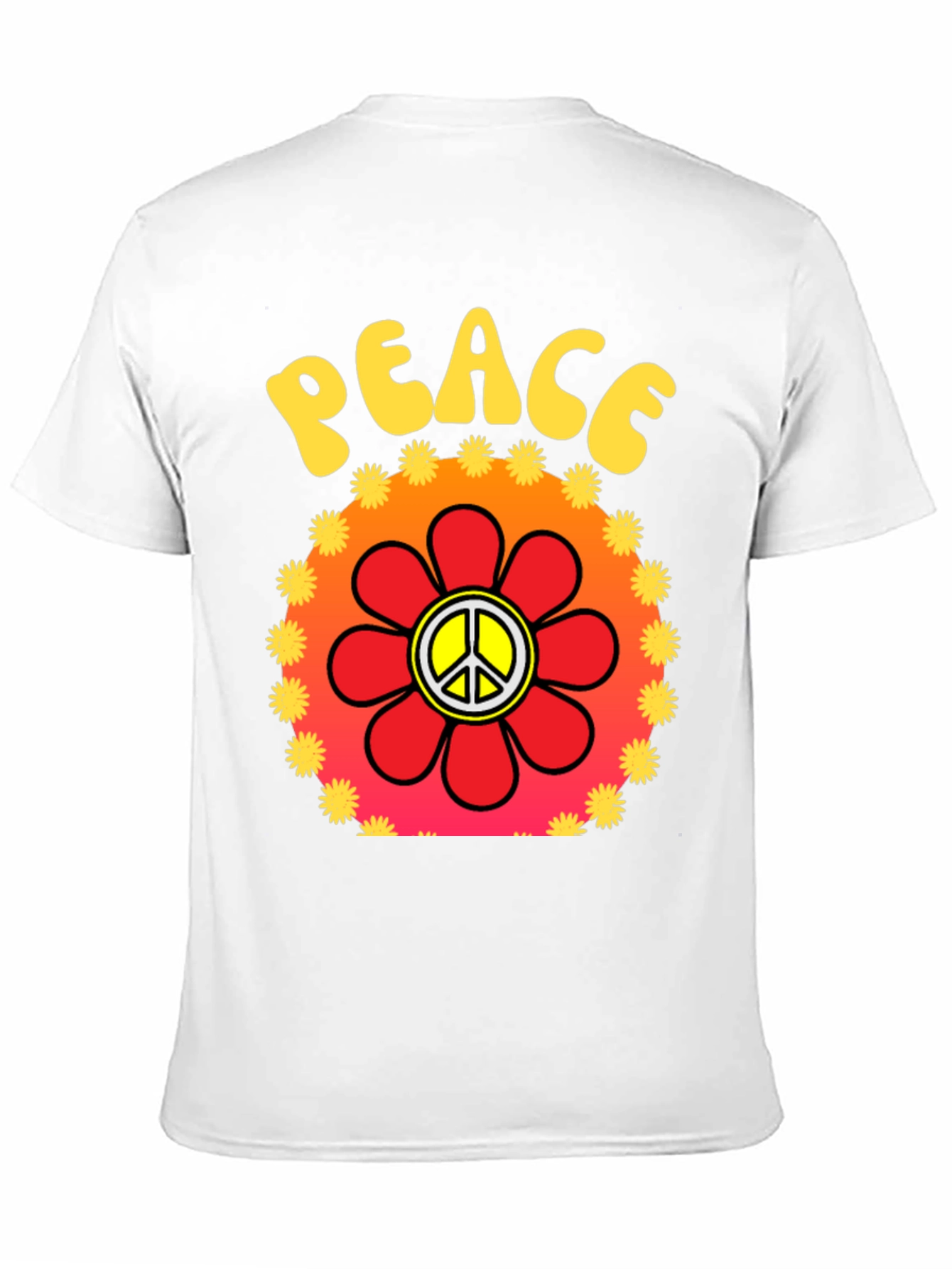 Peace Sign Flower Graphic T-Shirt