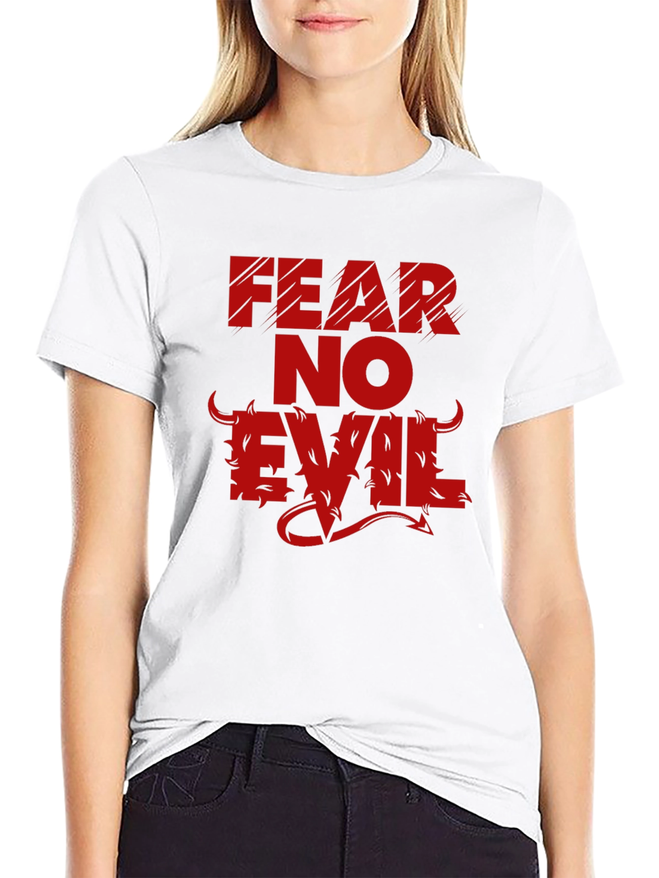Fear No Evil Graphic Tee - Mens Black T-Shirt