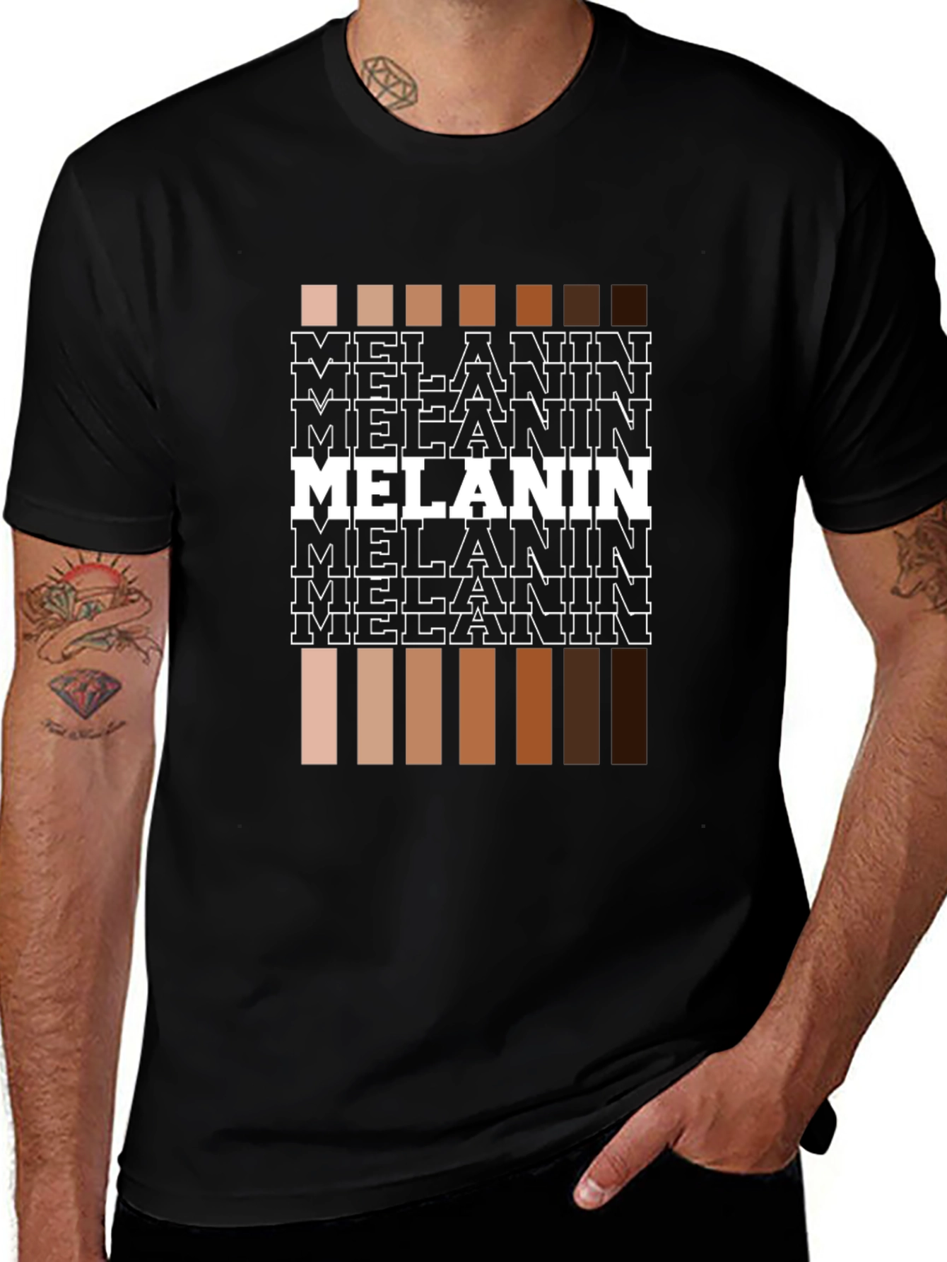 Melanin Shades Graphic Tee - Unisex Black T-Shirt