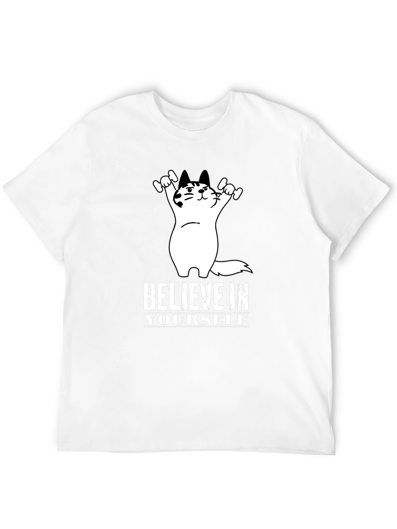 Believe In Yourself Cat T-Shirt - Motivational Tee