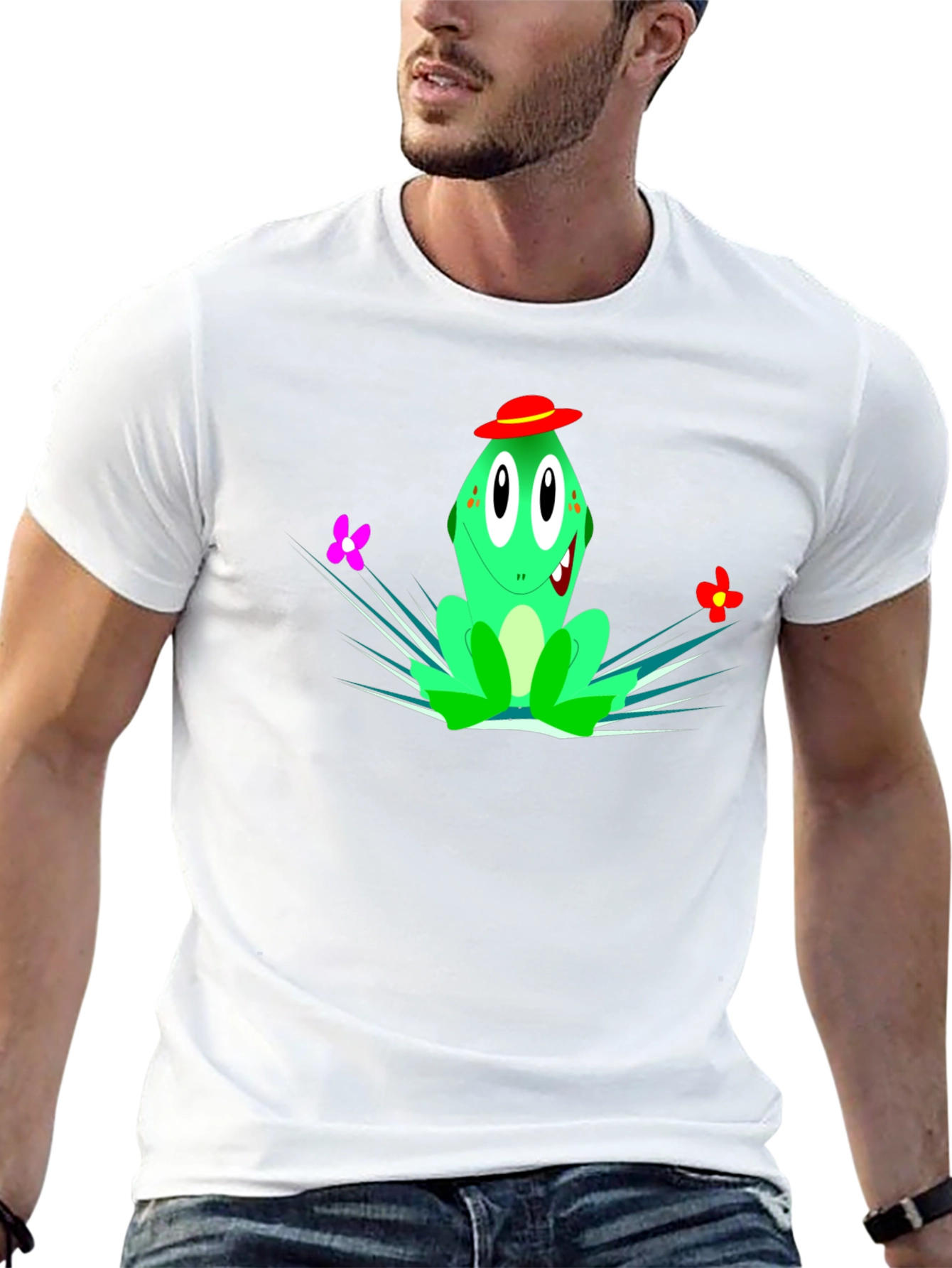 Fun Frog Graphic Black T-Shirt