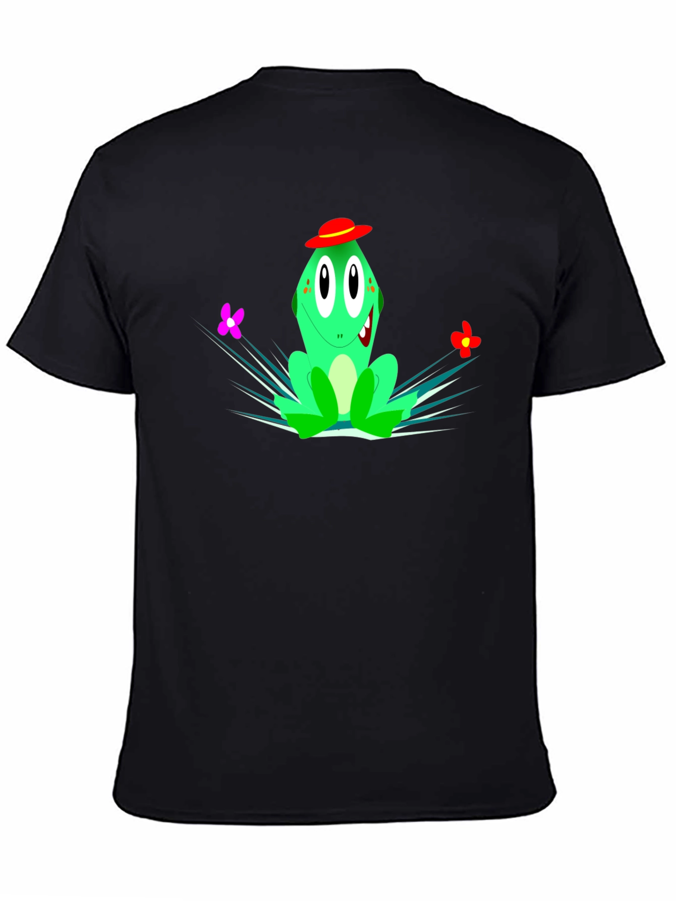 Fun Frog Graphic Black T-Shirt
