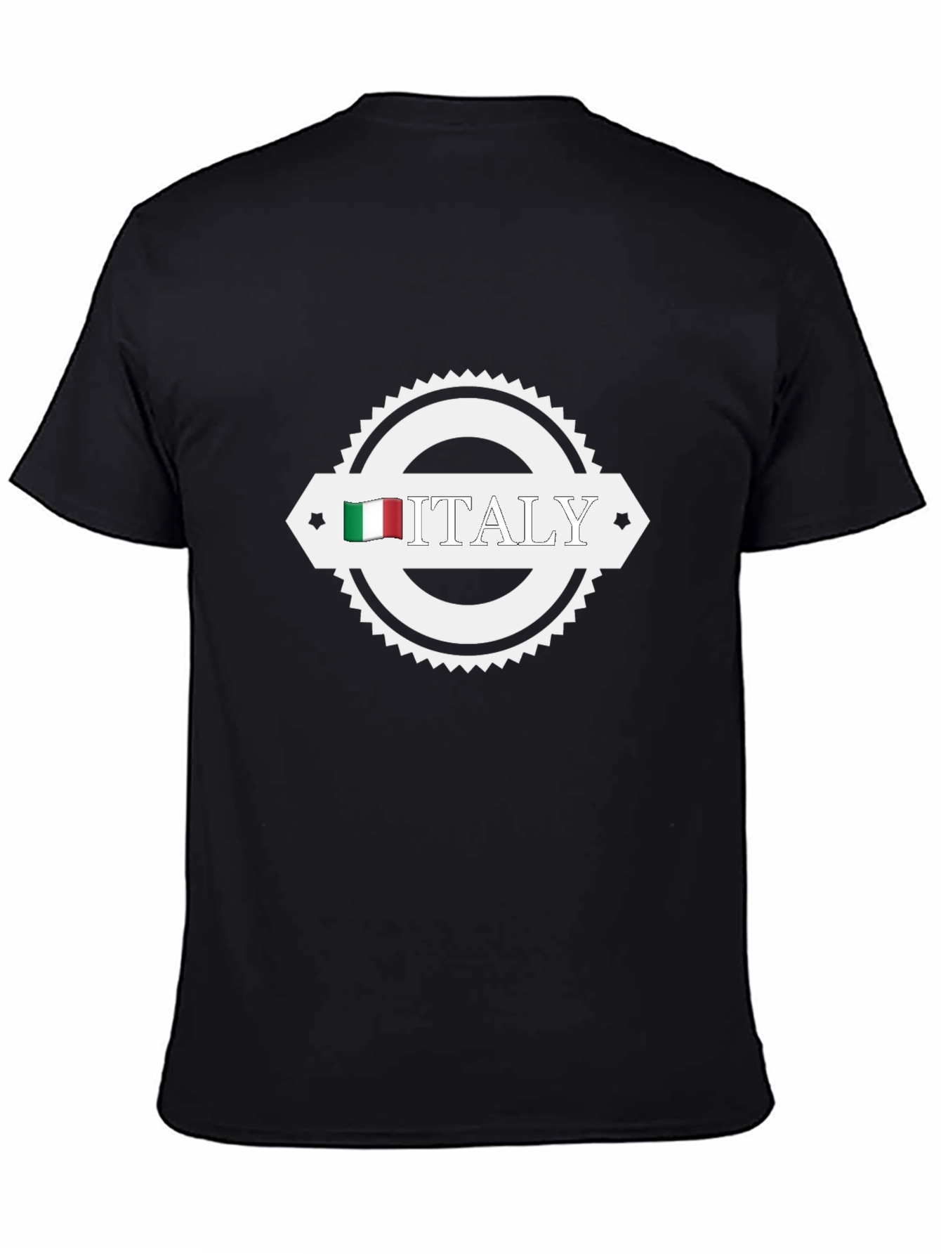 Italy Flag Graphic T-Shirt - Black