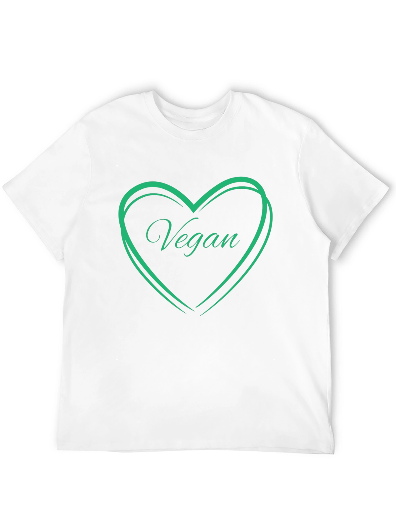 Vegan Heart T-Shirt - Black Cotton Tee