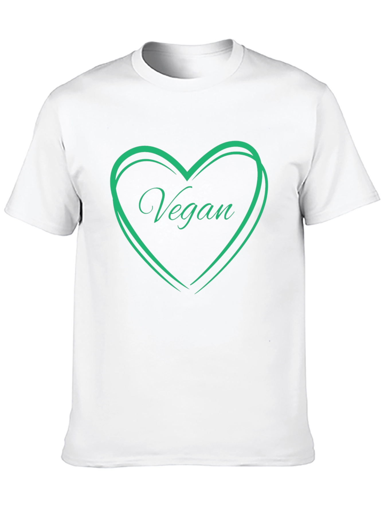 Vegan Heart T-Shirt - Black Cotton Tee
