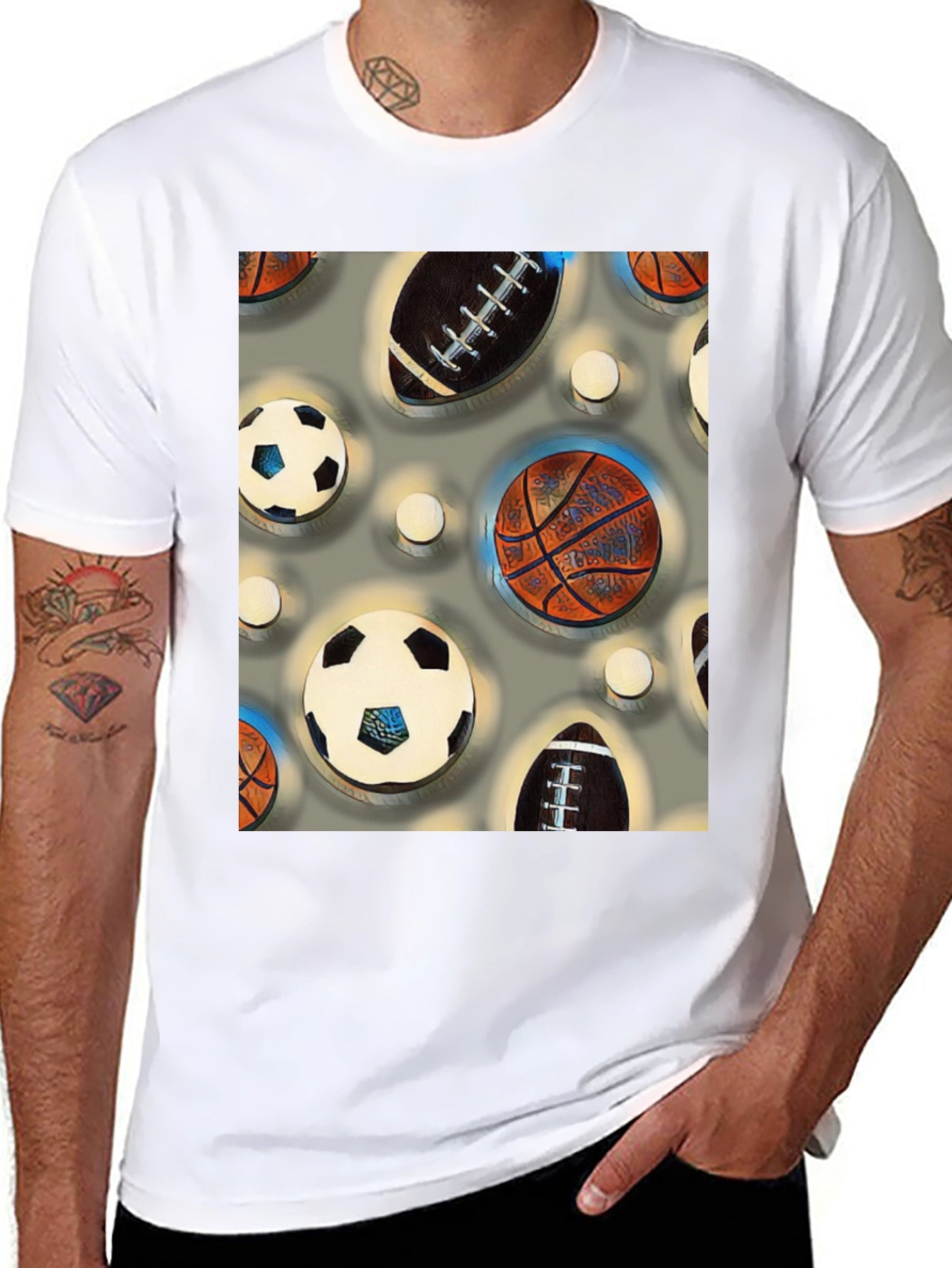 Sports Balls Patterned Tee