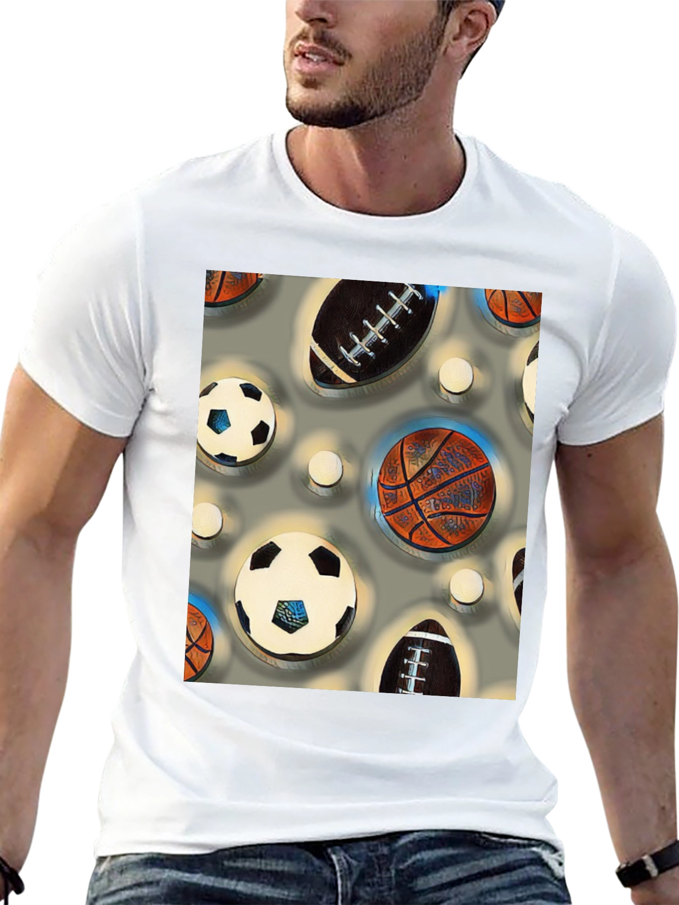Sports Balls Patterned Tee