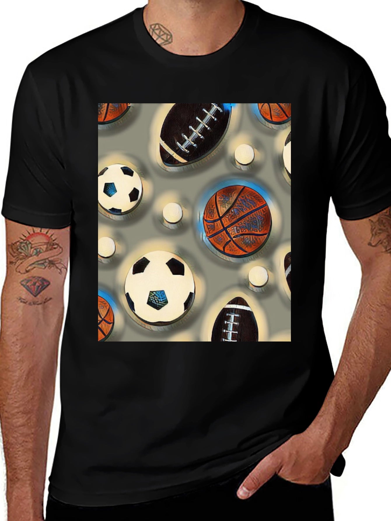 Sports Balls Patterned Tee